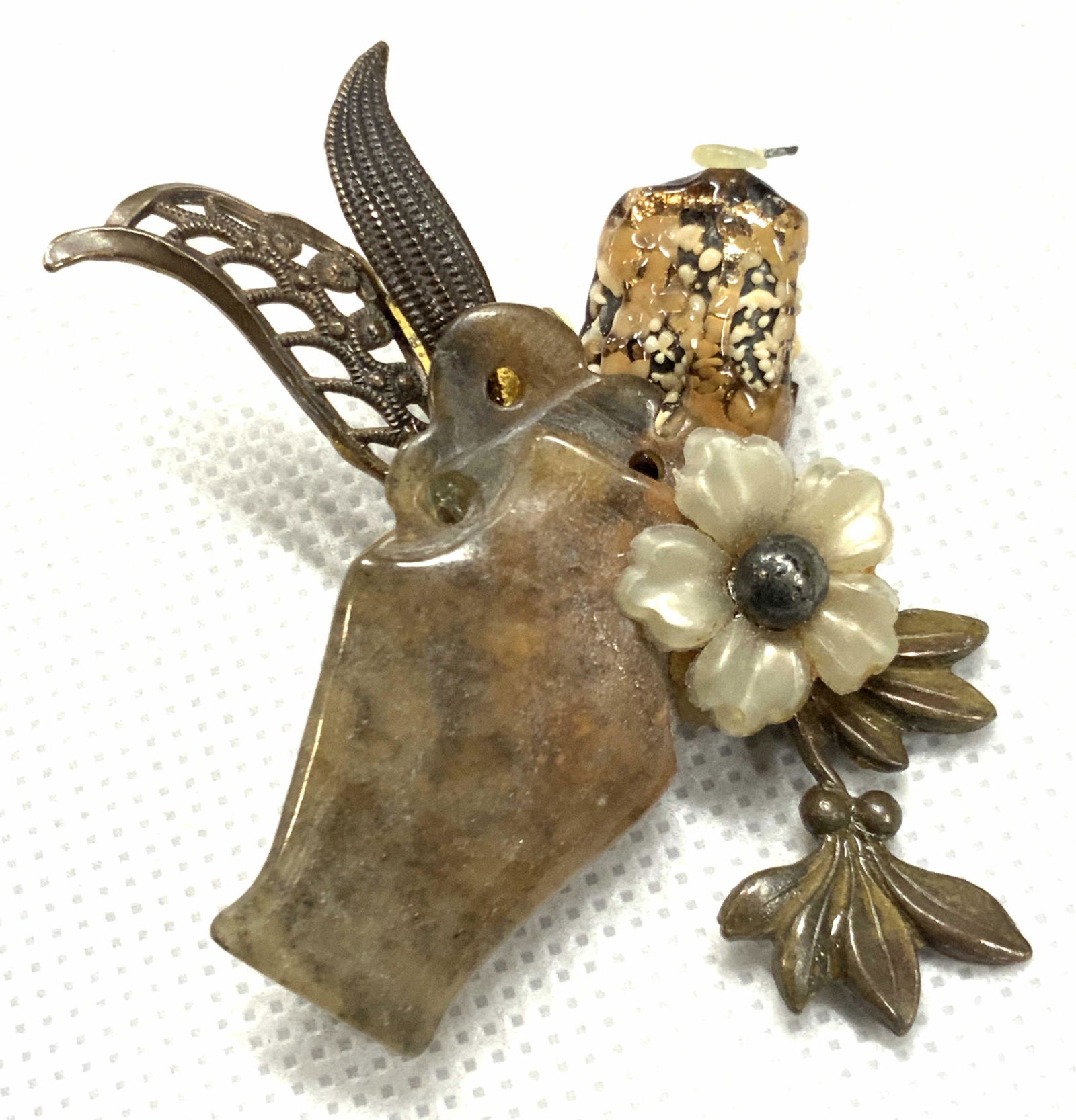 Vintage Jasper Artisan Crafted Brooch (1 of 7)