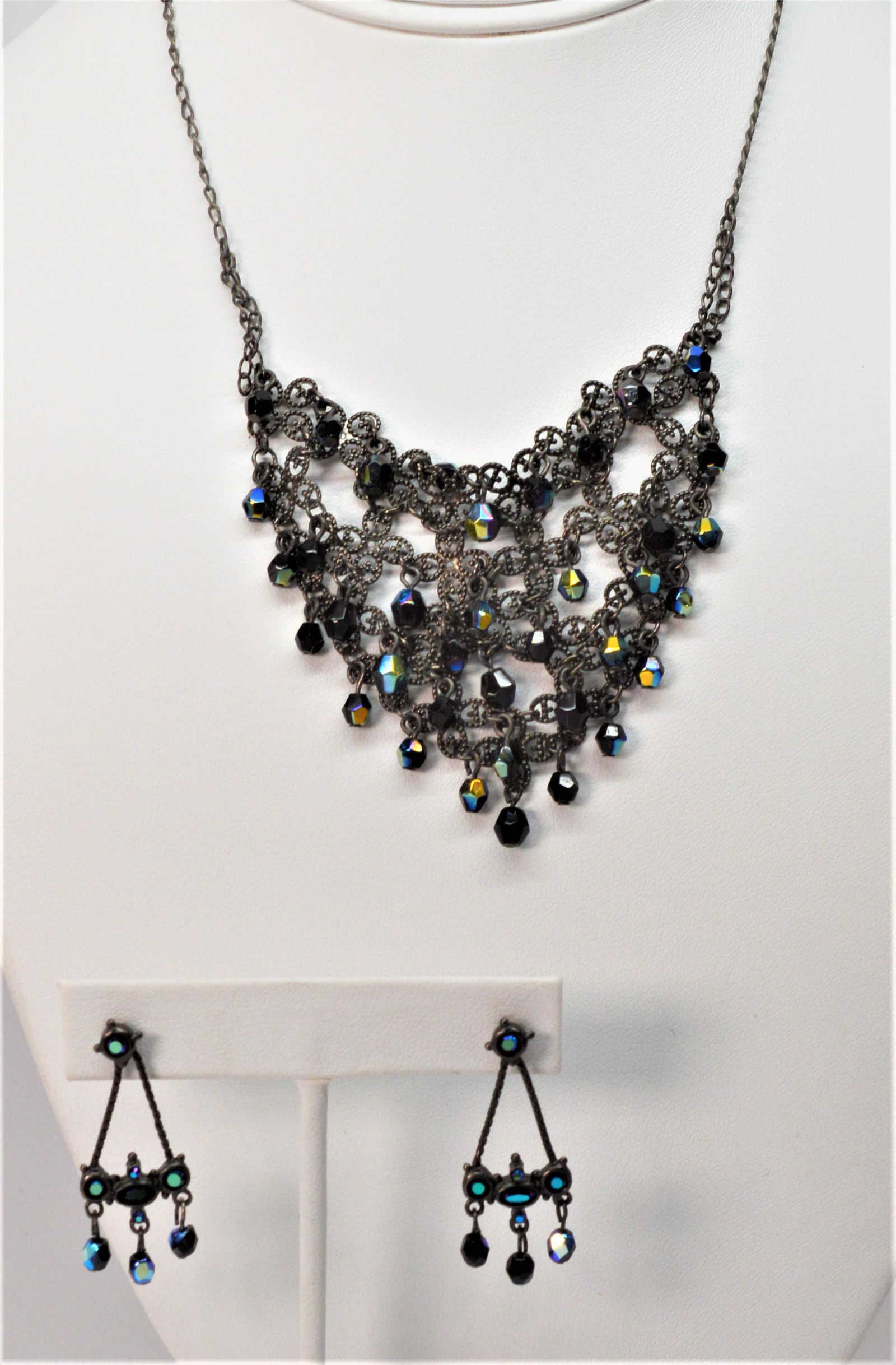 Set2 Anne Klein Bib Necklace and Drop Earrings Set (1 of 3)