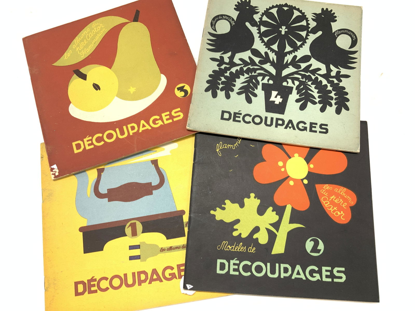 Lot 4 Mid Century Decoupage Stencil Books (1 of 5)