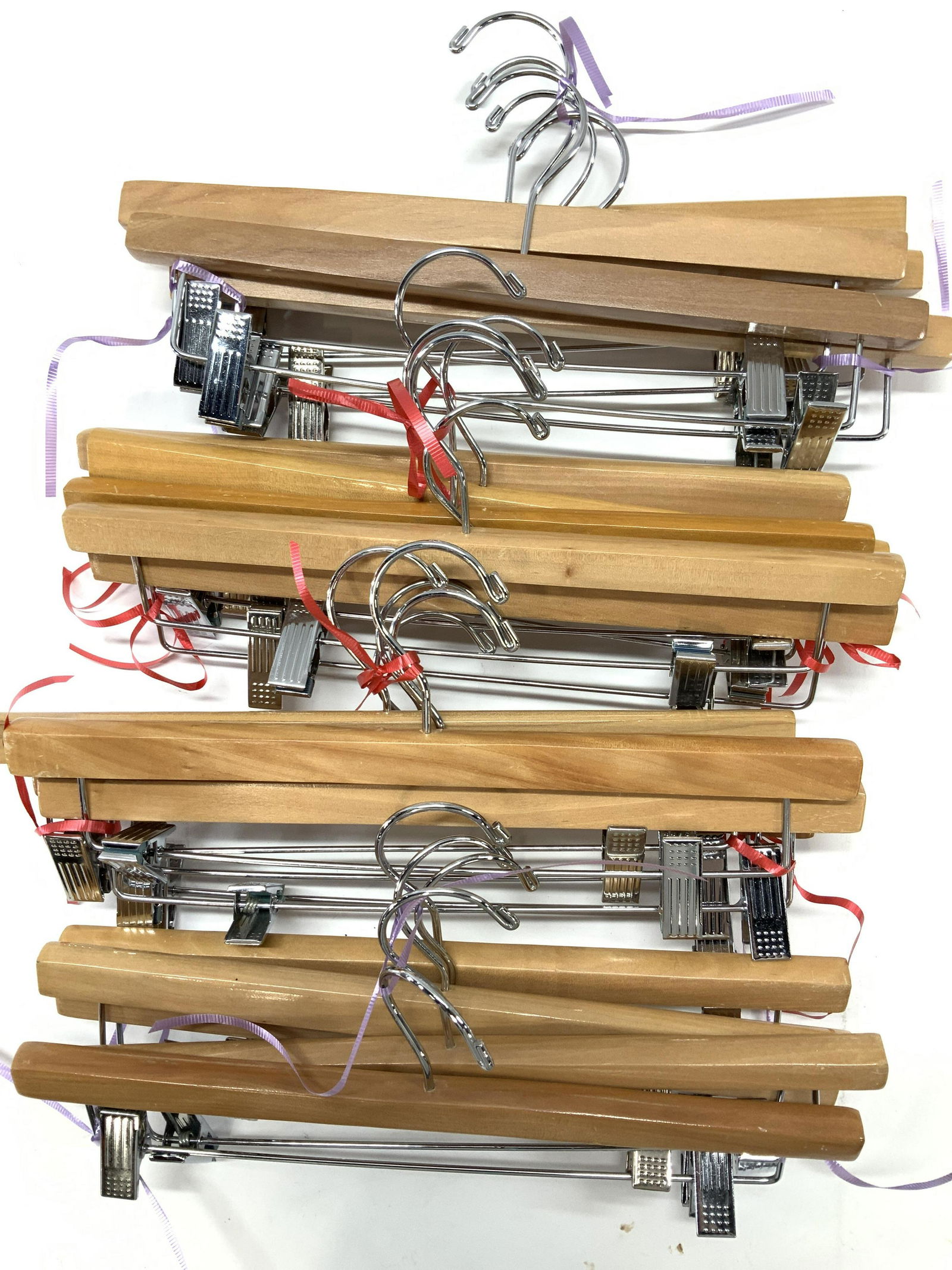 Large Lot New Unused Wood Skirt Hangers (1 of 4)