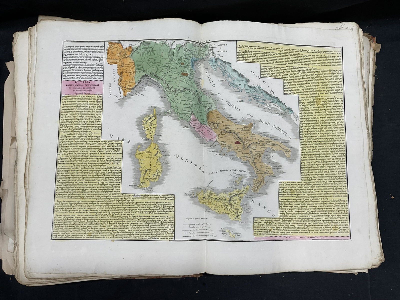 Antique MA LE SAGE Unbound Atlas Book (1 of 9)