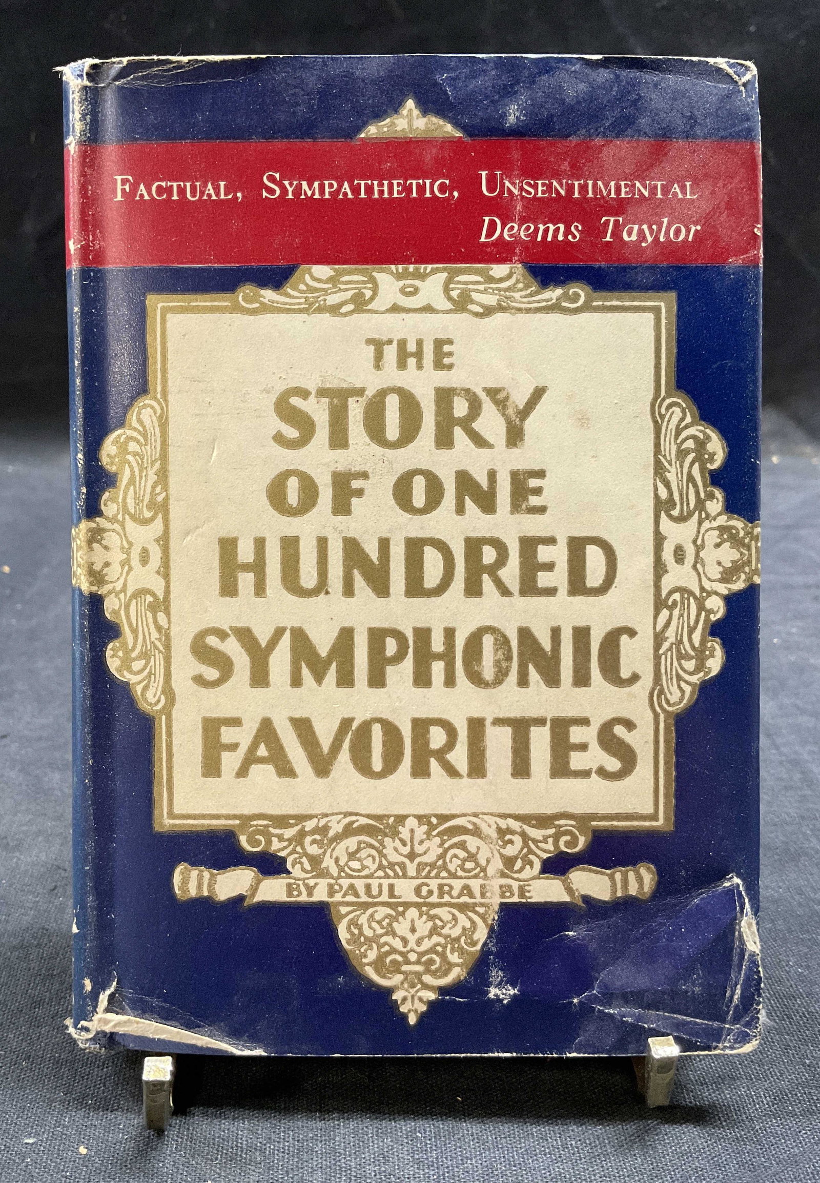 Vintage Story of 100 Symphonic Favorites Book 1940: Vintage Story of 100 Symphonic Favorites Book 1940, inscriptions read The Story of one hundred symphonic favorites by Paul Grabbe, Grosset & Dunlap Copyright 1940, measures 5 1/4 x 3 3/4 inches, wear 