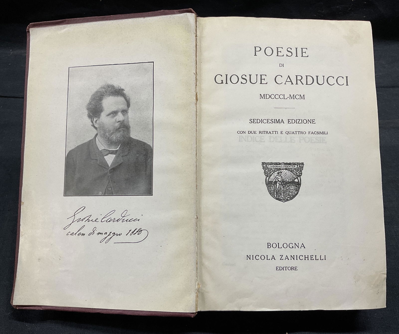 Antique GIOSUE CARDUCCI Poetry Book (1 of 6)