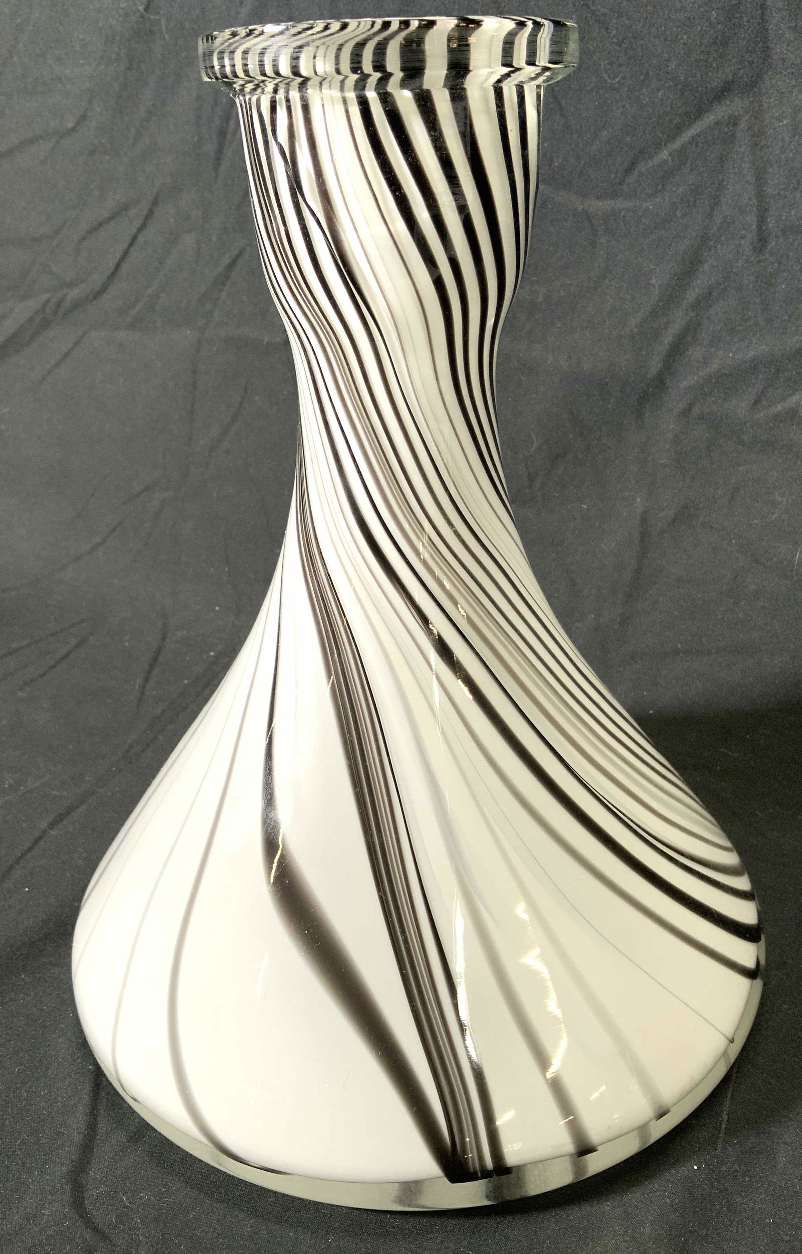 Striped Art Glass Vase Vessel (1 of 7)