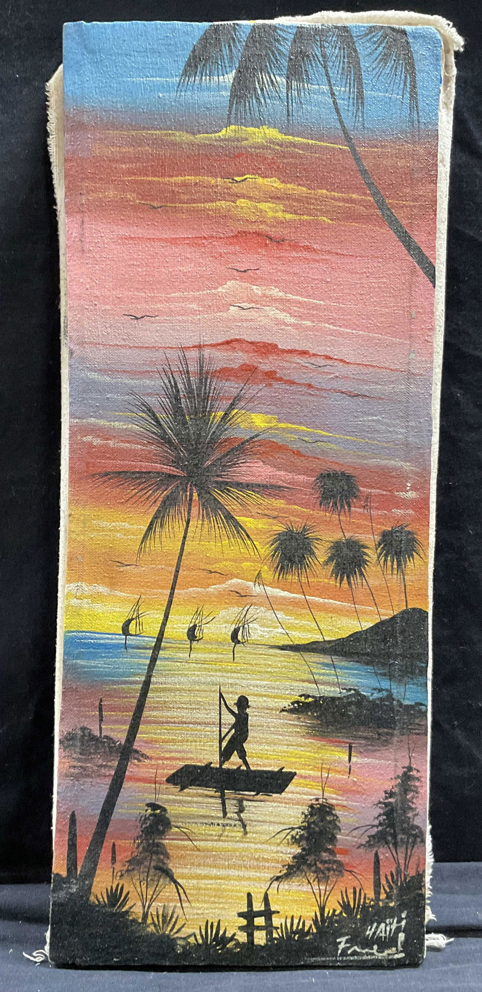 Signed Haitian Oil Painting (1 of 5)