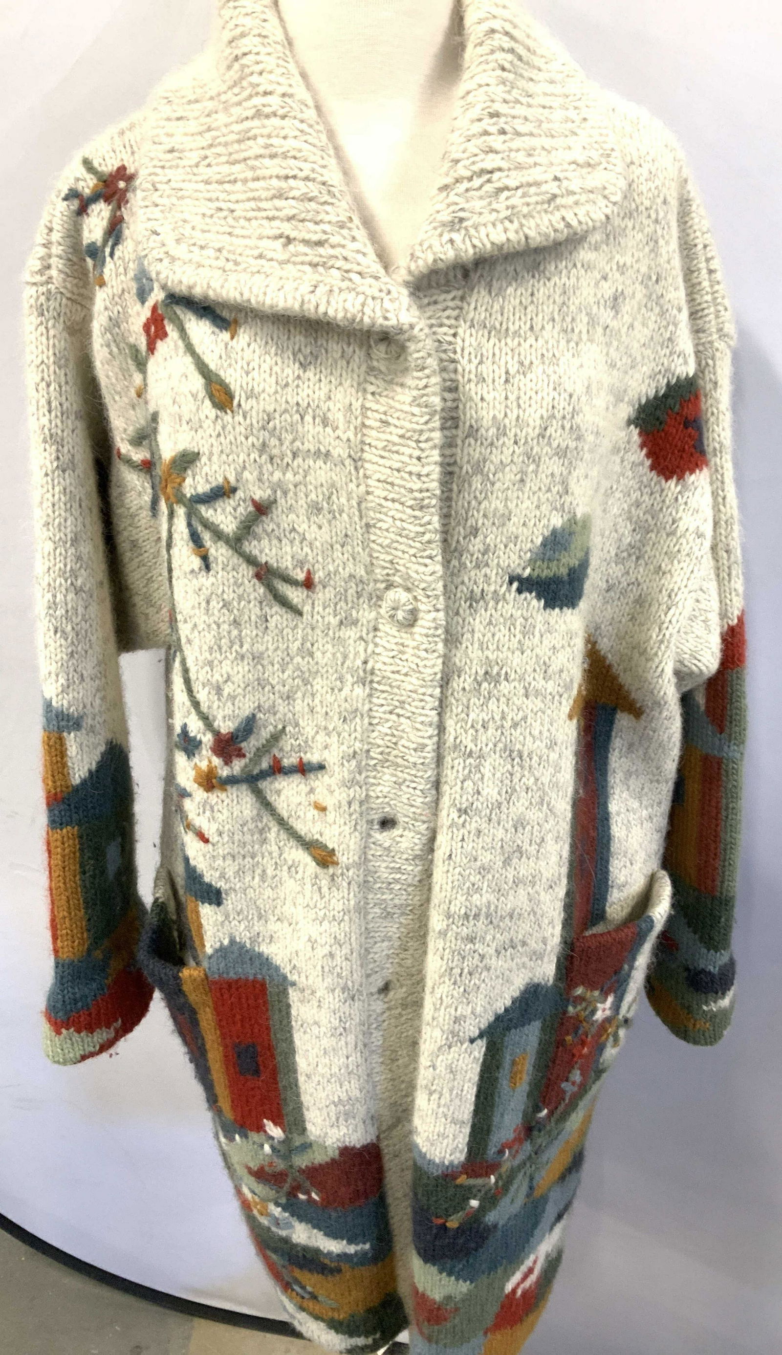 MTR LOEWE Hand Knit New Wool Sweater Coat (1 of 6)
