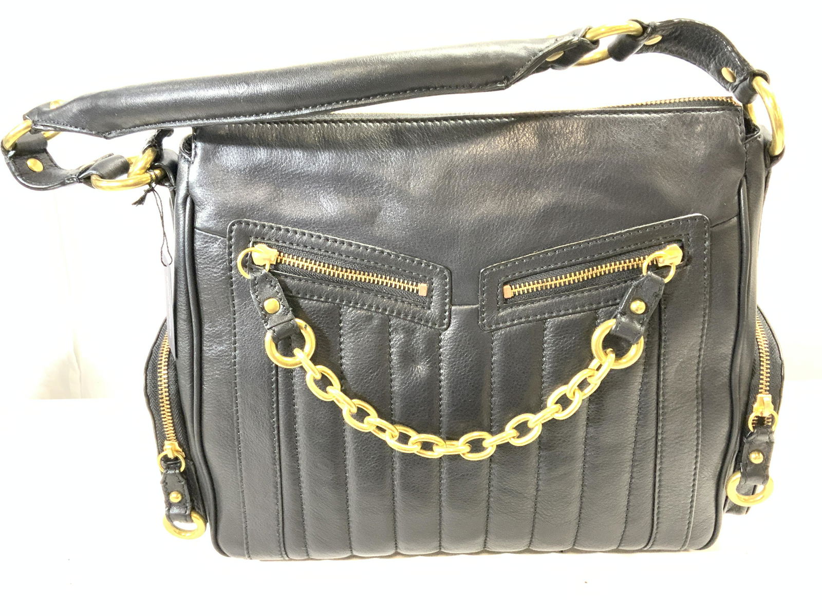 BANANA REPUBLIC Black Leather Shoulder Bag NWT (1 of 6)