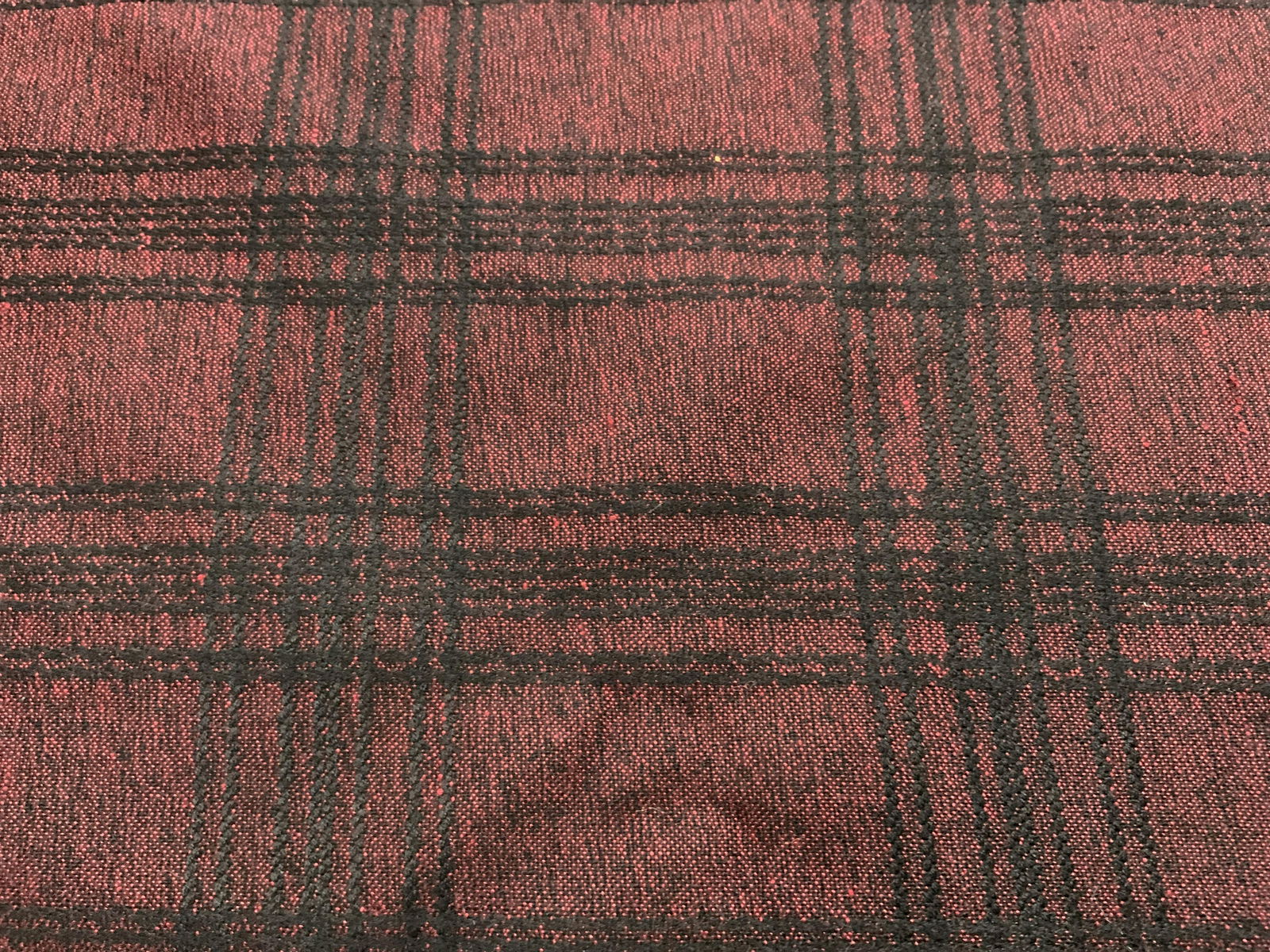 Wool Shawl W Fringes Burgundy & Black (1 of 7)