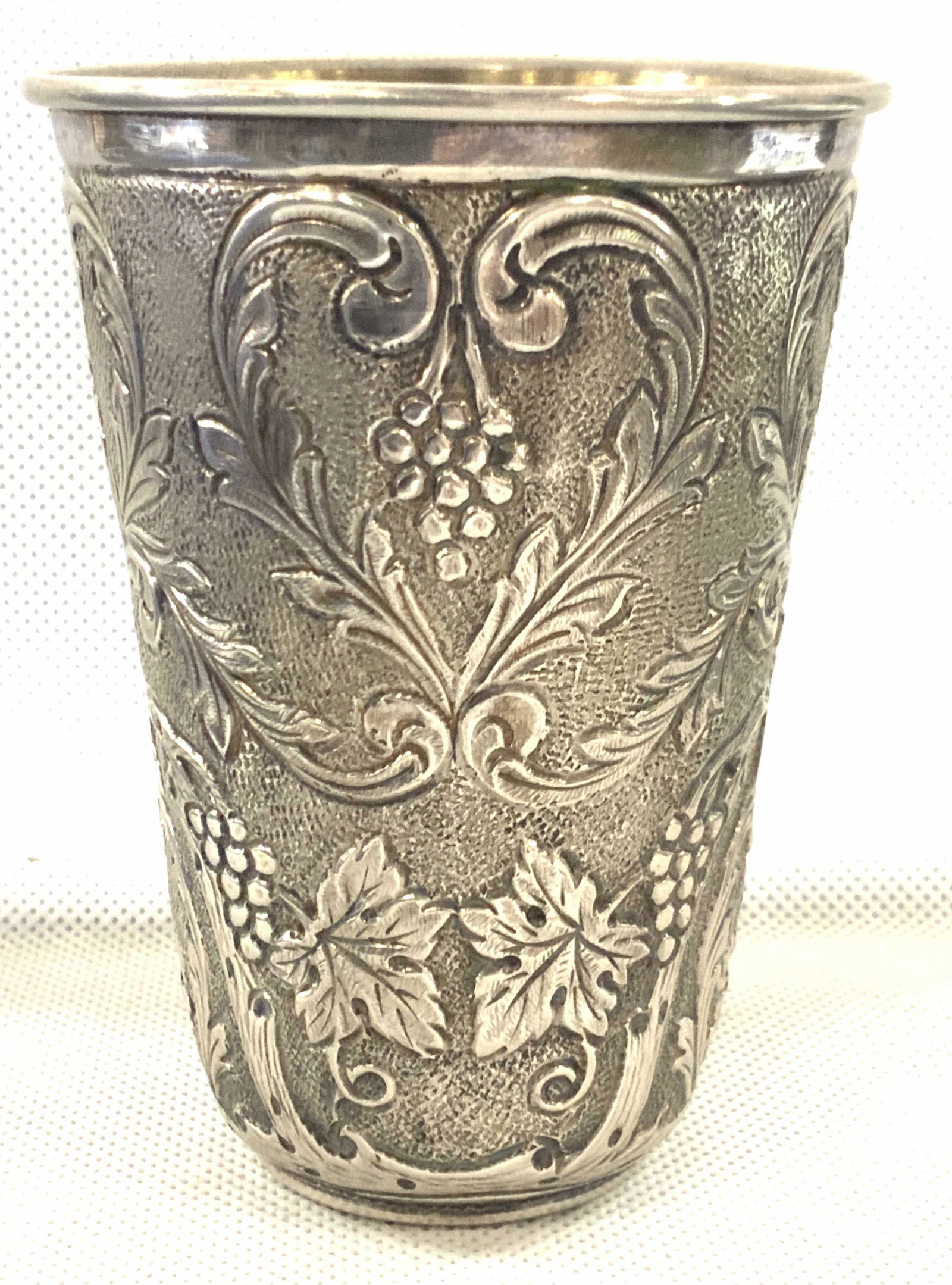 Vintage Embossed Sterling Cup (1 of 7)