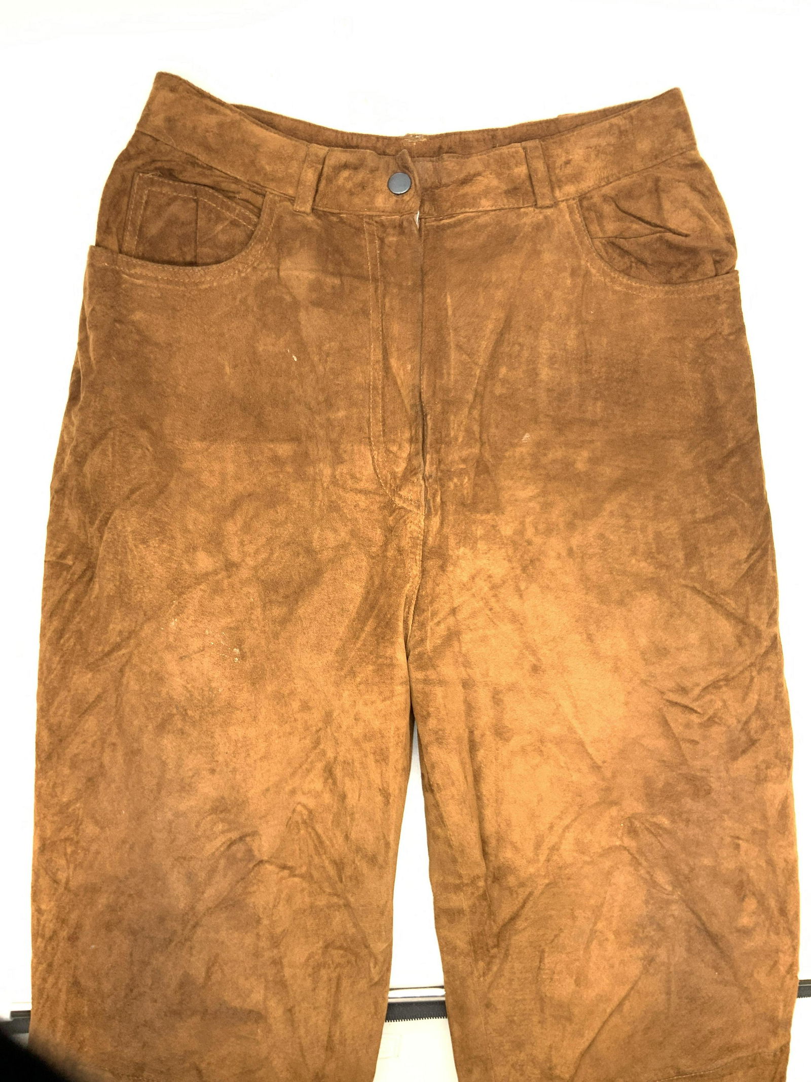 Size 12 Genuine Suede Leather Pants (1 of 8)
