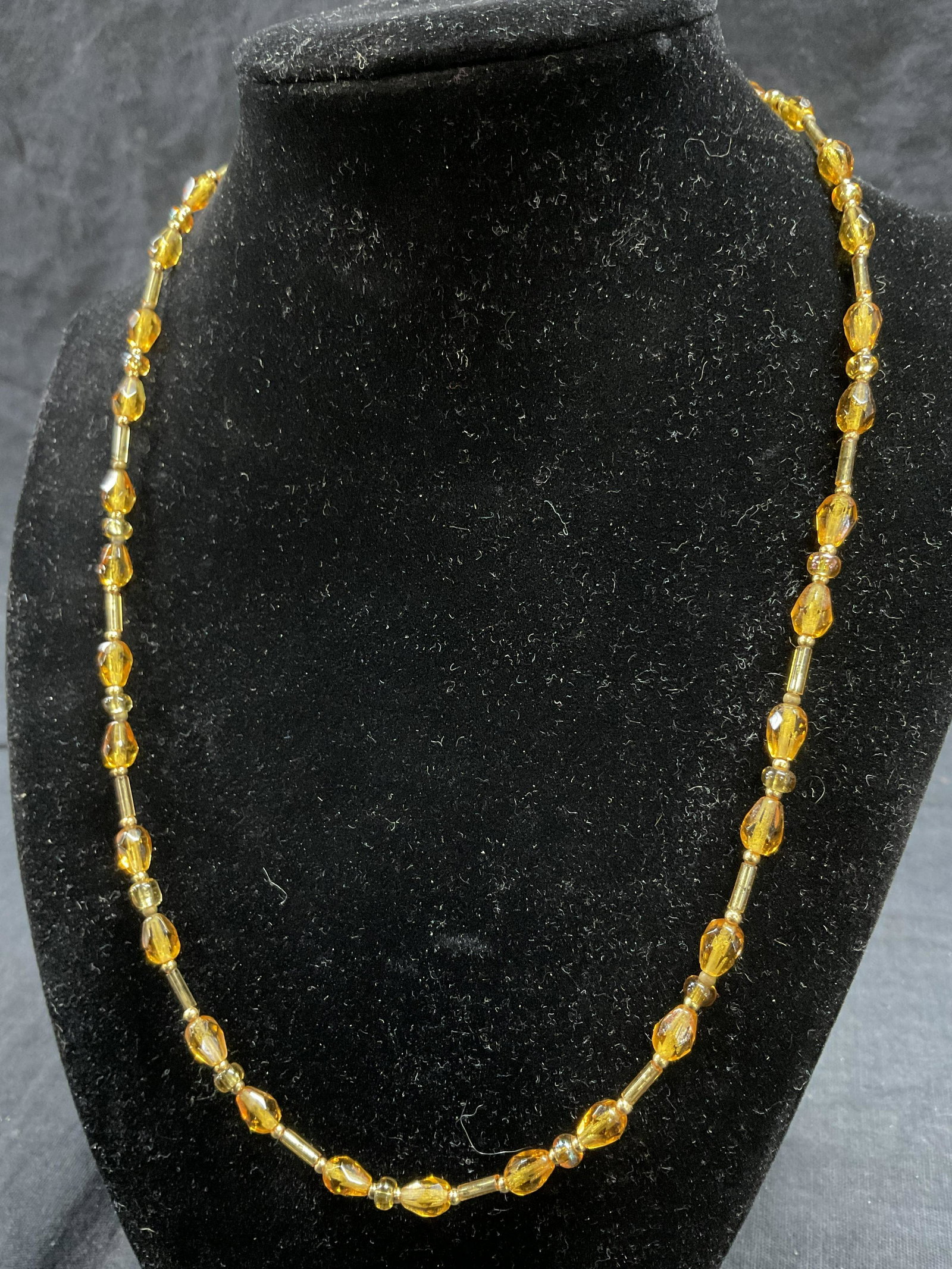 Orange Glass Beaded Necklace: Orange Glass Beaded Choker. Magnetic Closure. Length measures approx 19 inches. Beaded choker, necklace, glass beaded necklace, orange necklace, womens wear, mens wearable, jewelry, glass beaded jewel