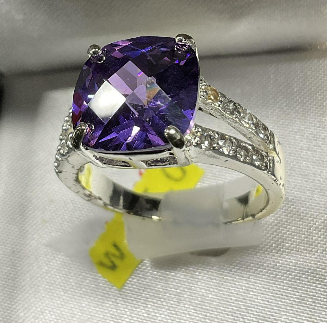 City Rox, Silver Plated Genuin Cubic Zirconia Ring (1 of 4)