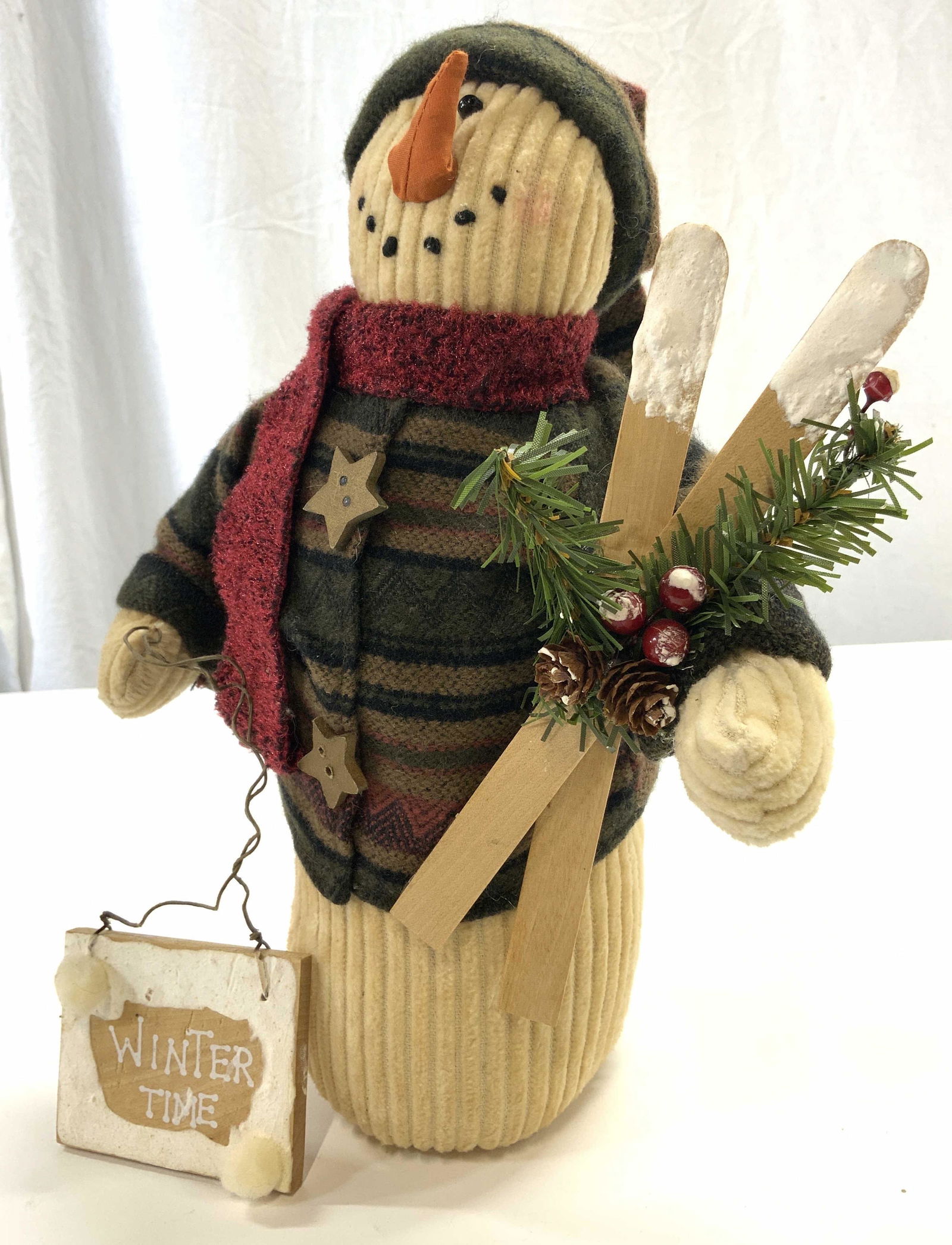 Snowman In Clothing Stuffed Figure Holiday Decor (1 of 7)