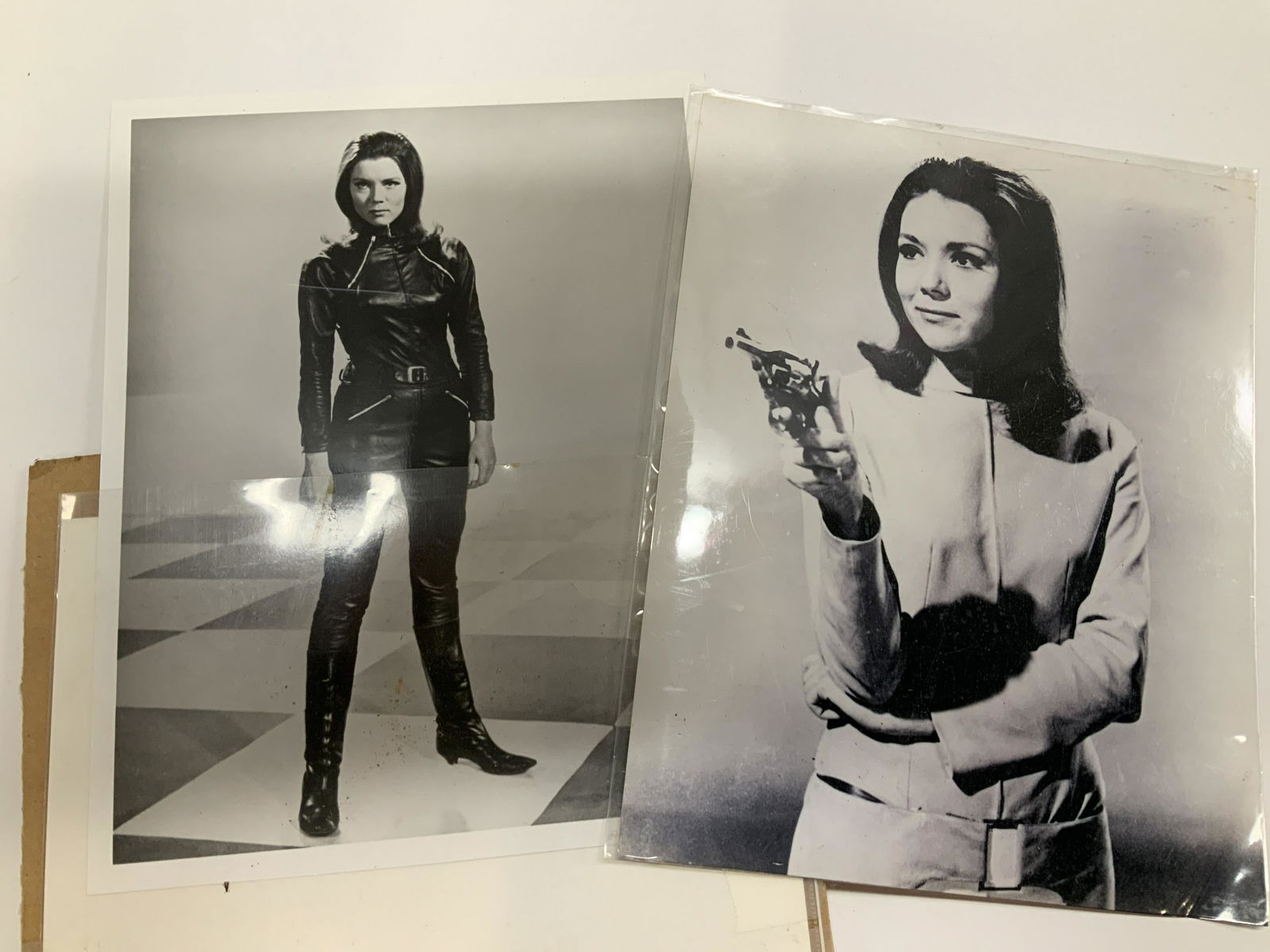 Pair Diana Rigs Actress B/ W Professional Photos (1 of 4)