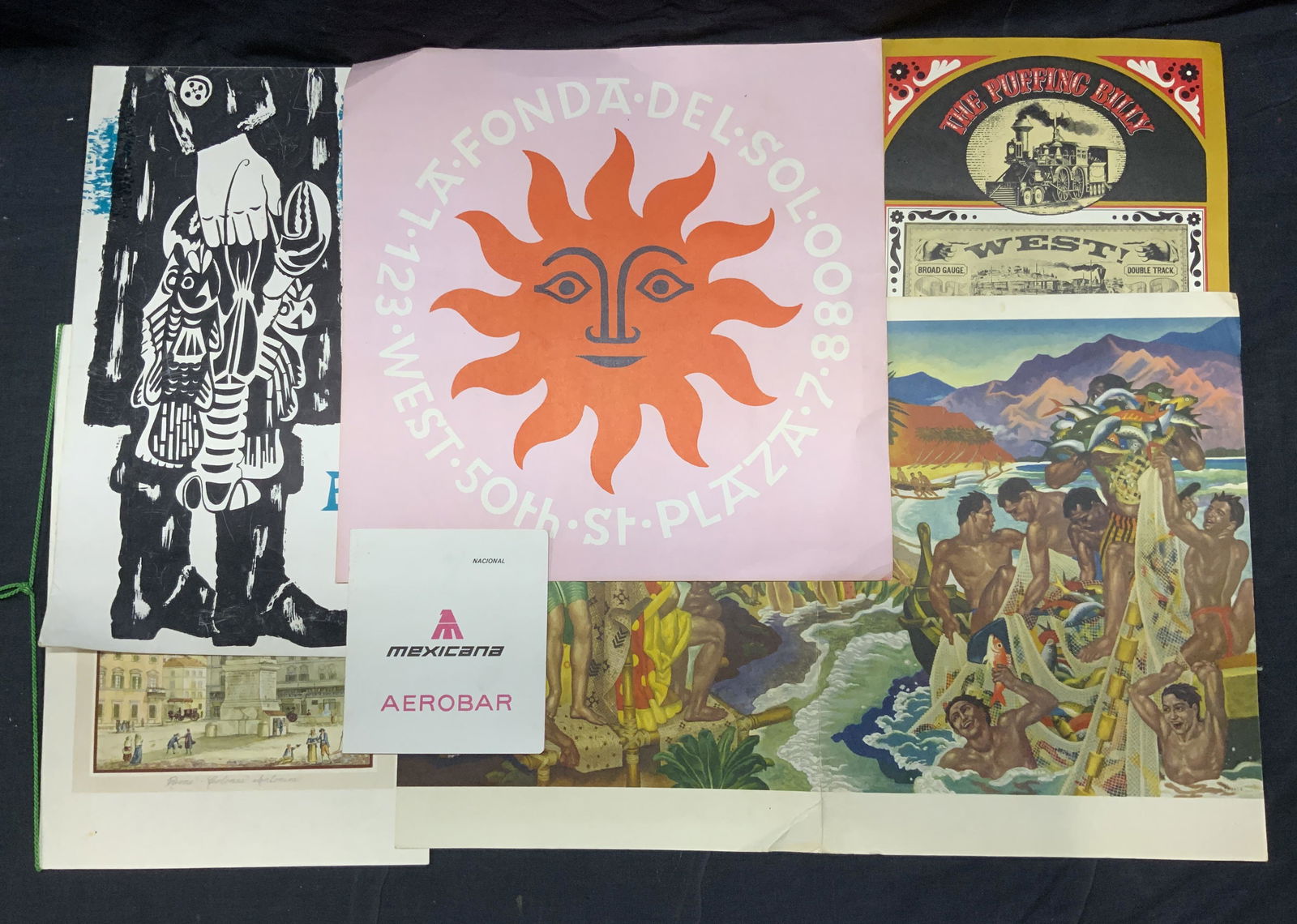 Group of 6 Vintage Menus With Illustrated Covers (1 of 10)