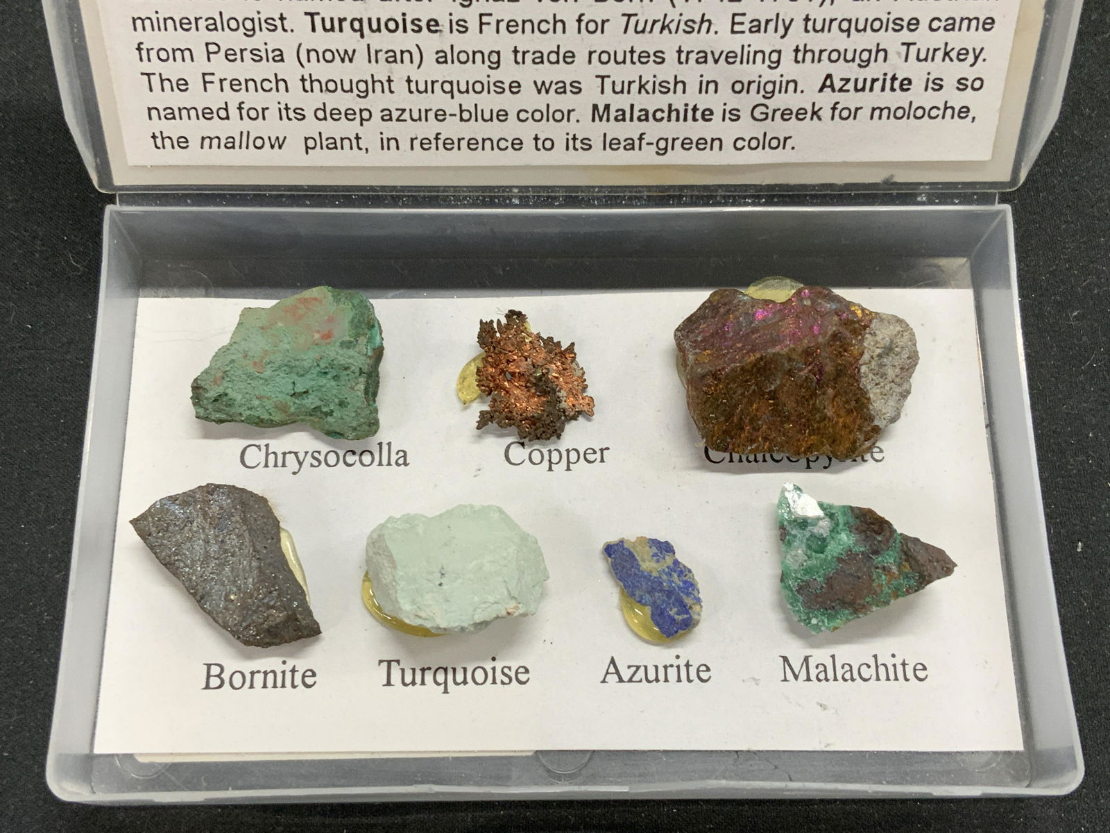 Vintage Pocket Sampler of Arizonas Copper Minerals (1 of 6)