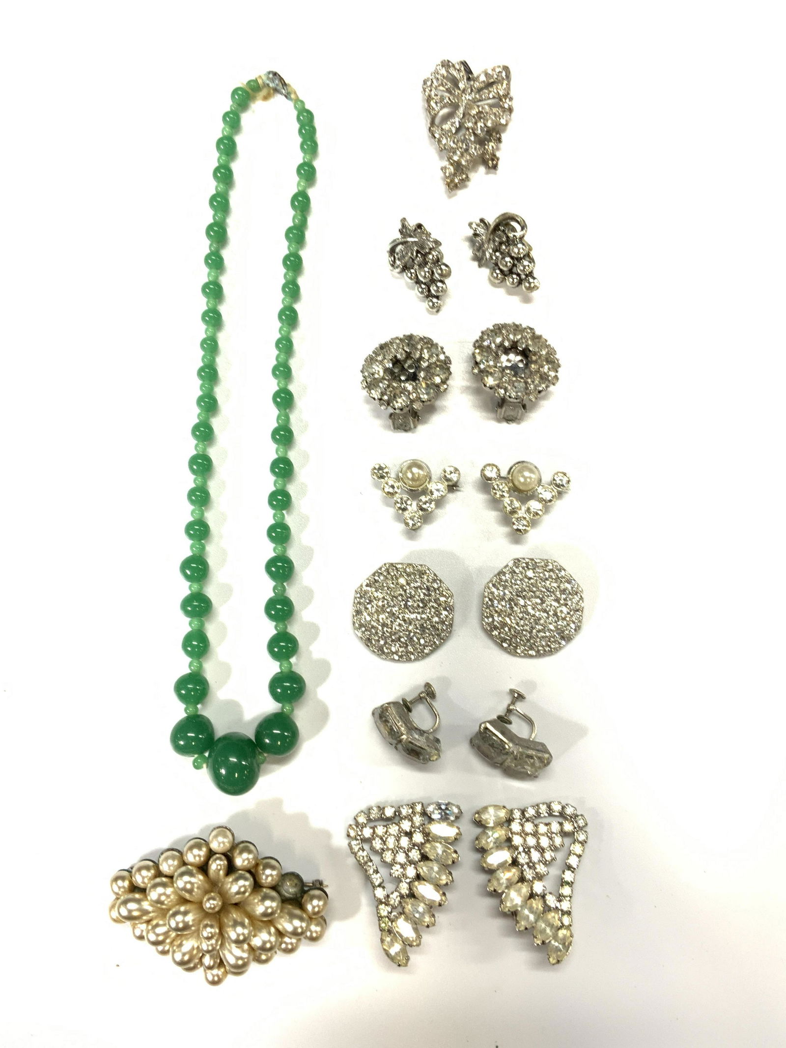 Group Vintage Silver Tone Costume Earrings, More (1 of 11)