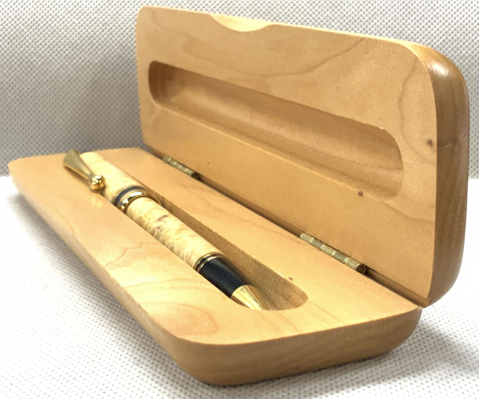 Vintage Wood Grain Ballpoint Pen W Case (1 of 8)