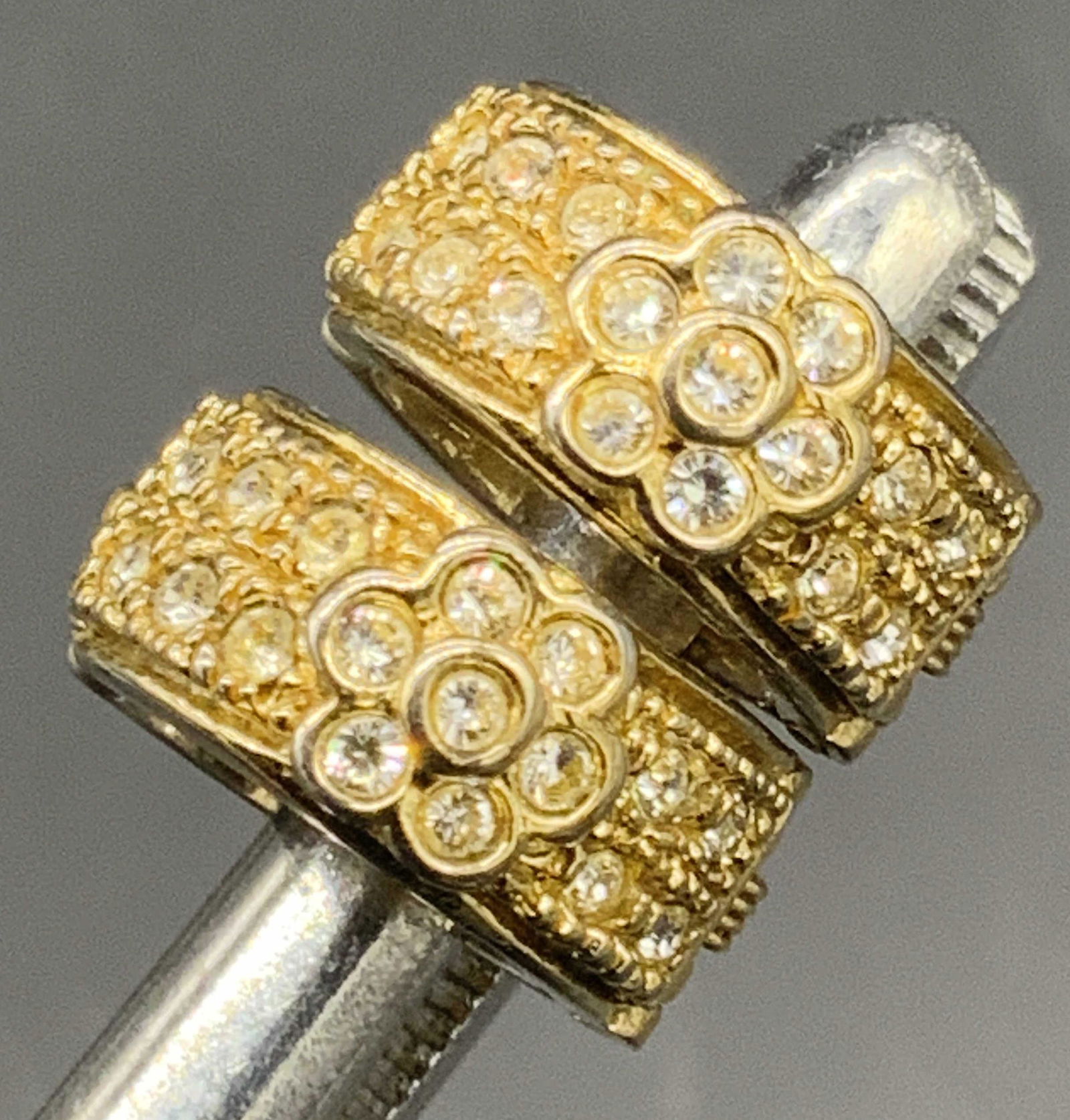 LADRI Bejeweled Floral Cuff Earrings, Jewelry (1 of 7)