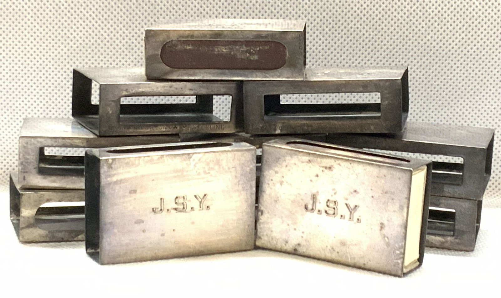 11 Sterling Silver Engraved Matchbox Covers (1 of 9)