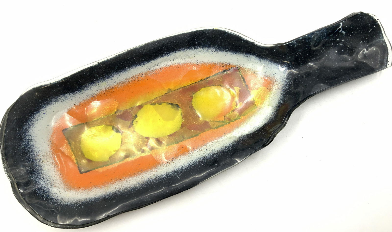 Vintage Hand Crafted Art Glass Serving Dish (1 of 8)