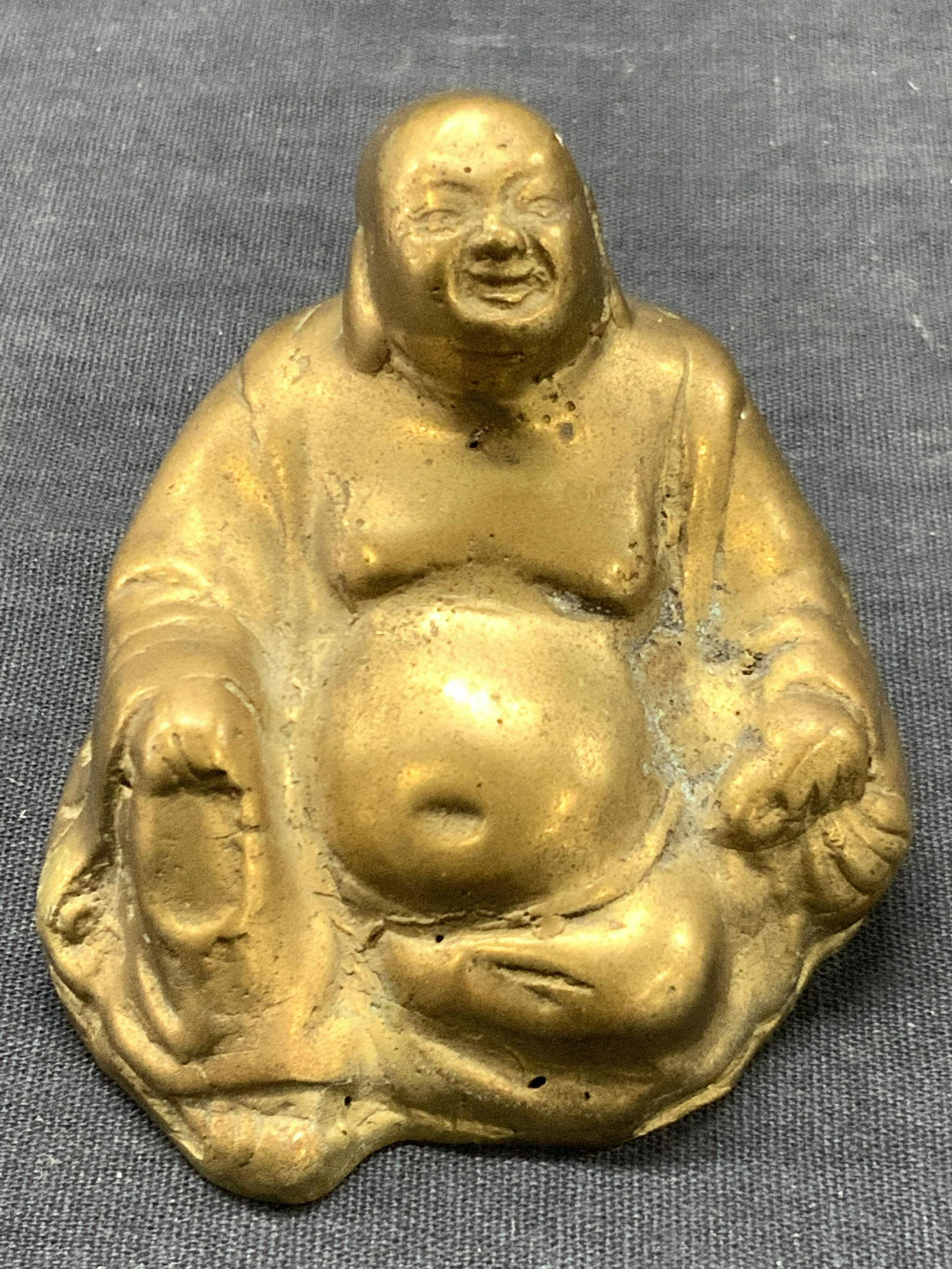 Vintage Cast Brass Buddha Figure (1 of 6)