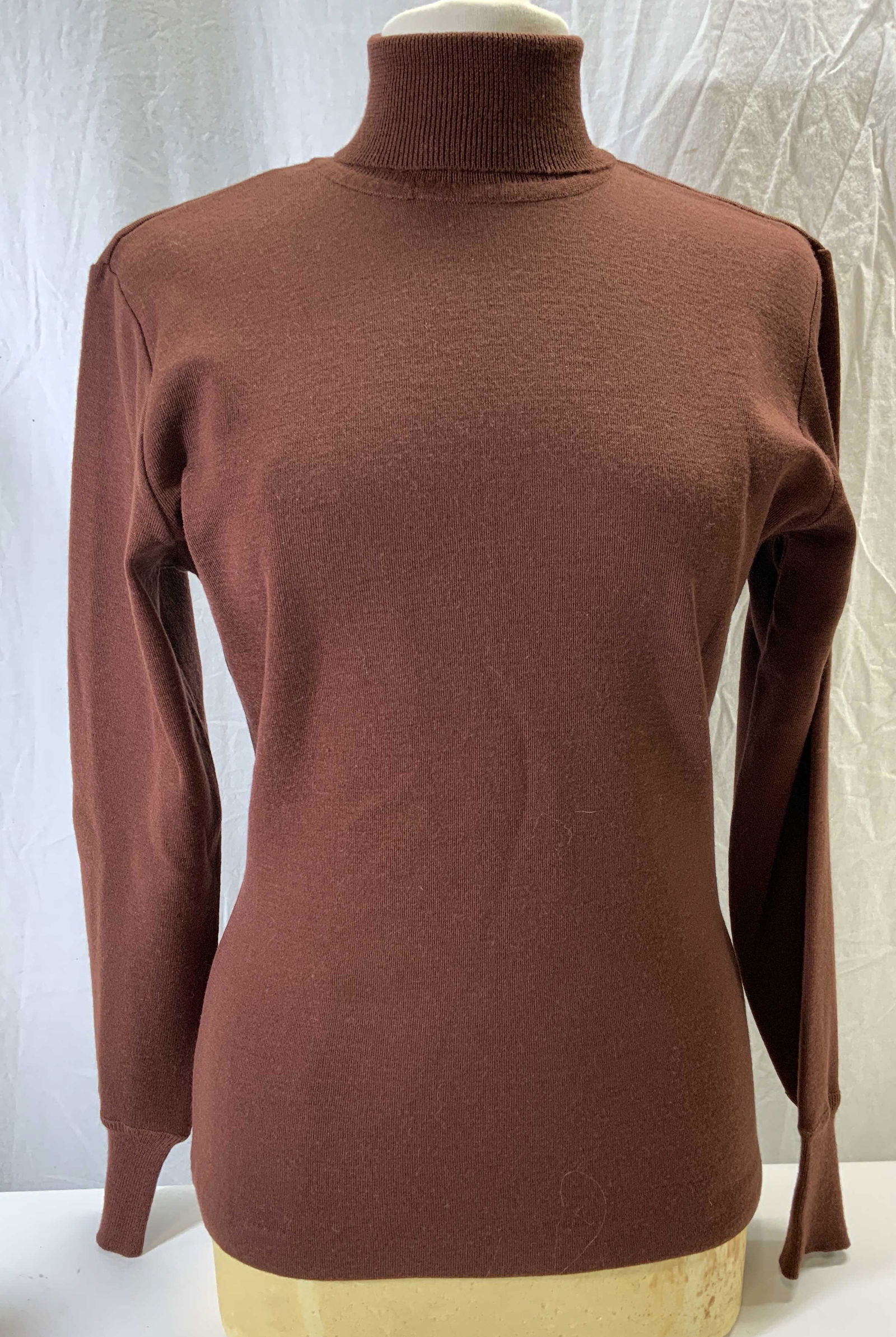 ANDREA JOVINE Brown Wool Turtleneck Sweater (1 of 4)