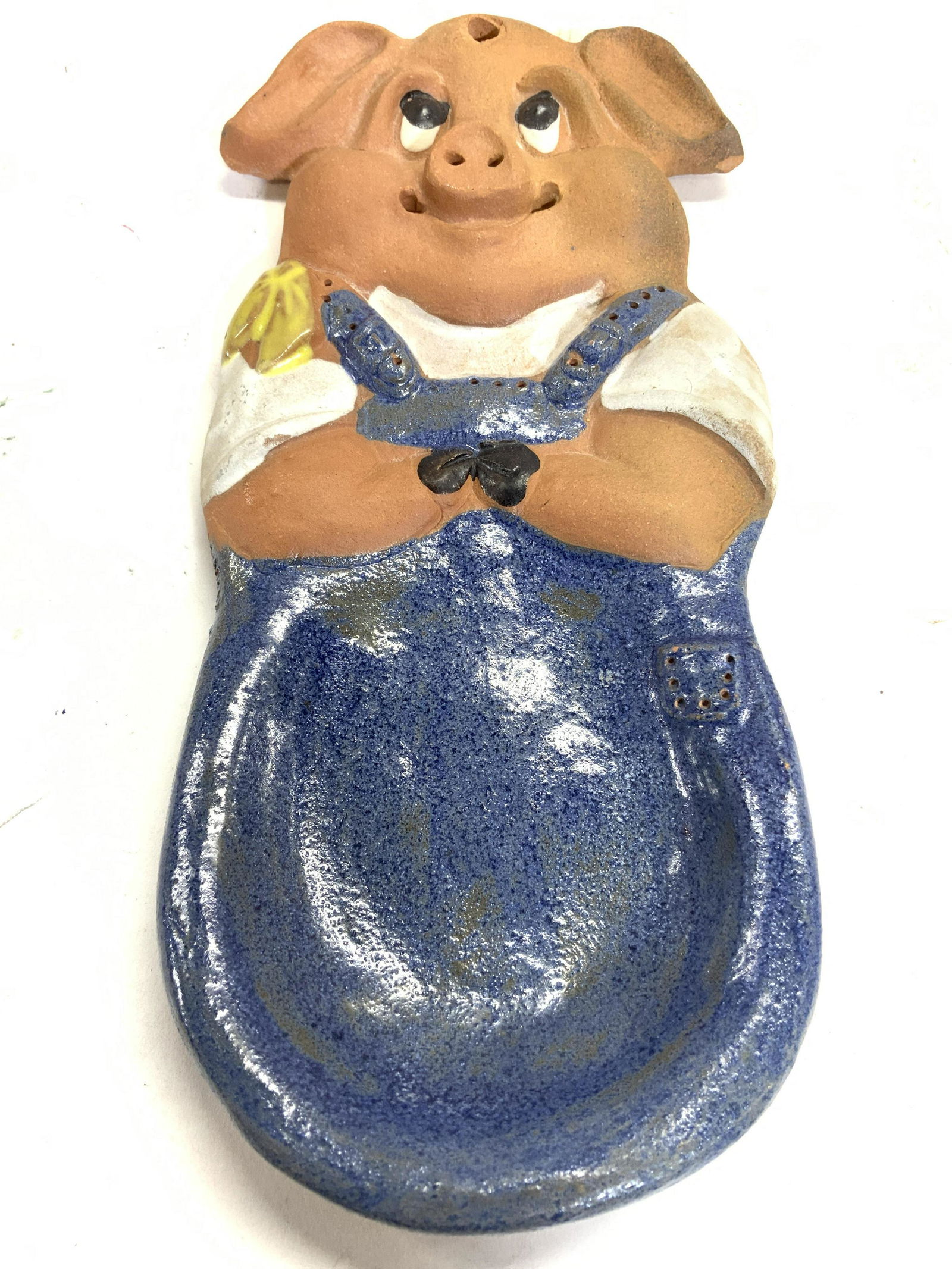 Signed Vintage Ceramic Pig Wall Hanging (1 of 7)