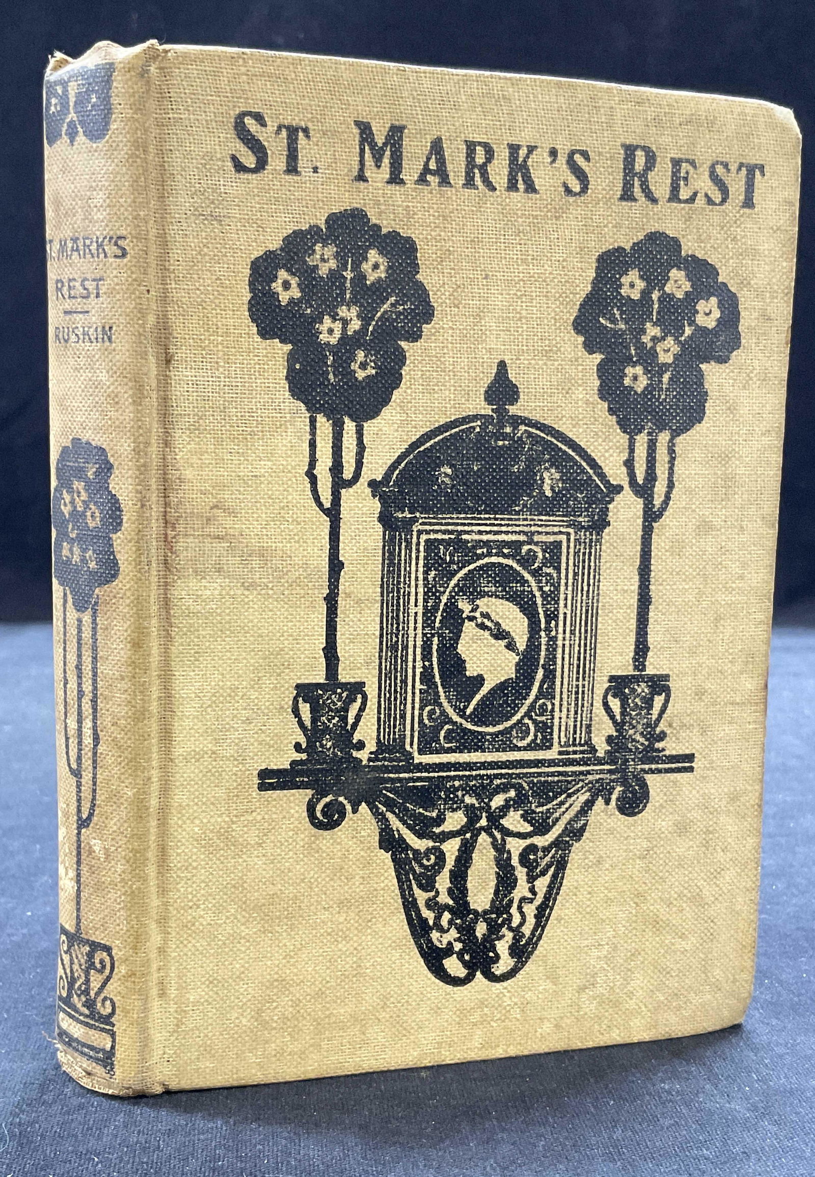 St Marks Rest Antique Book: St Marks Rest, The History of Venice Antique Book By John Ruskin. Possibly antique, no copyright date to book. Surface wear to piece consistent with age. Book, history of Venice, hard cover book, st m