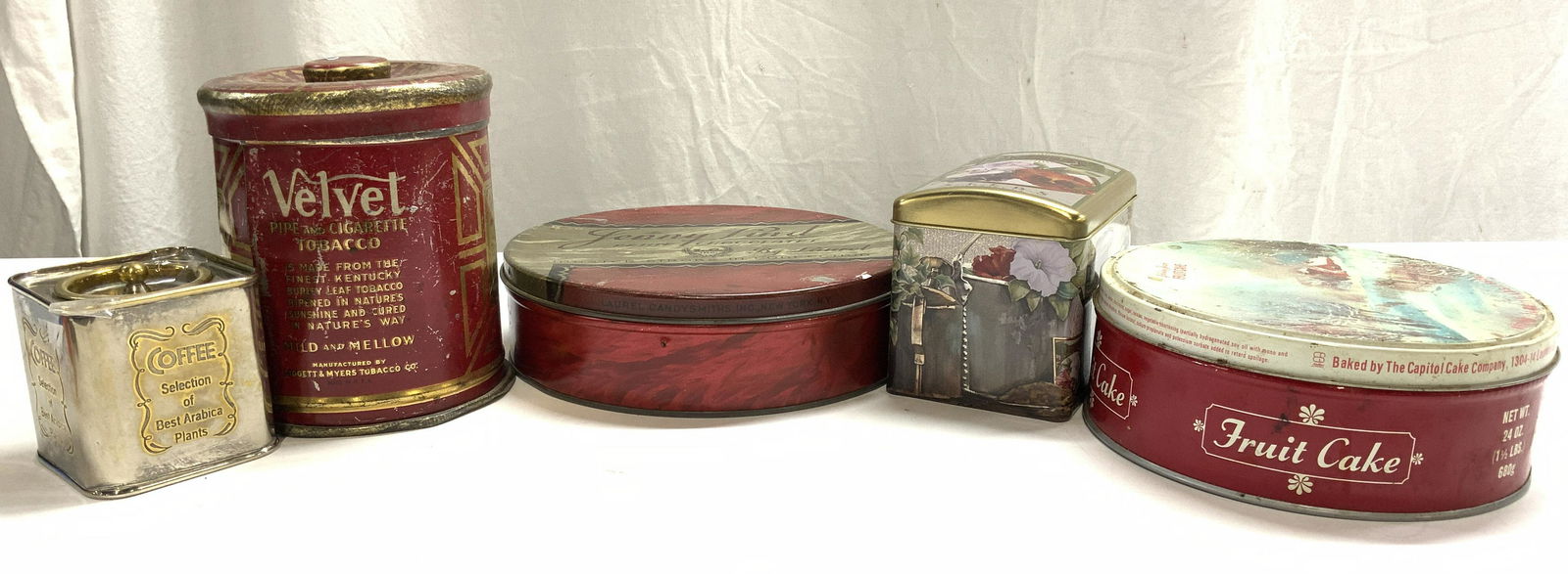 Lot 5 Assorted Antique Tin Boxes (1 of 7)