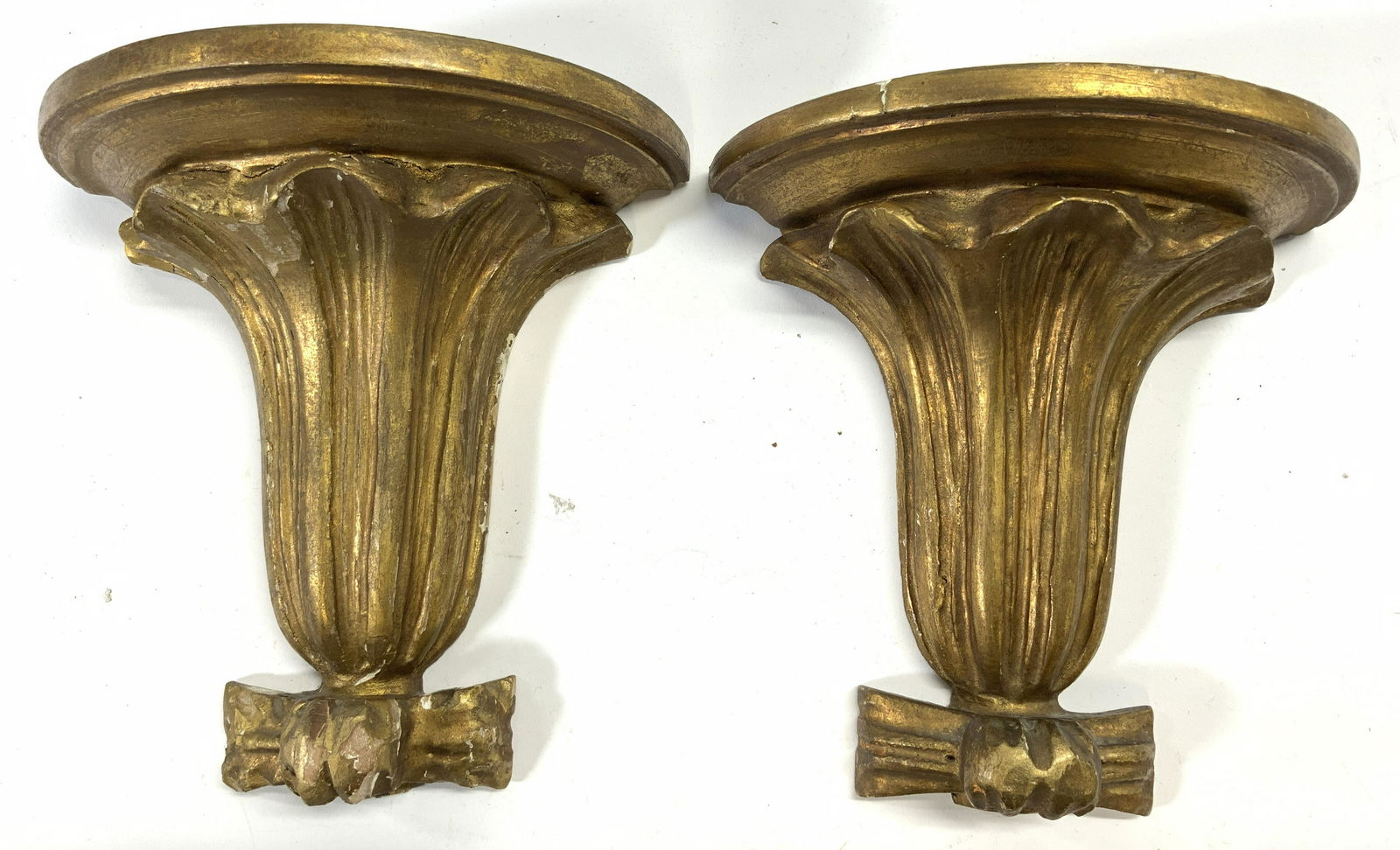 Pair Italian Victorian Gilt Wood Wall Shelves (1 of 7)