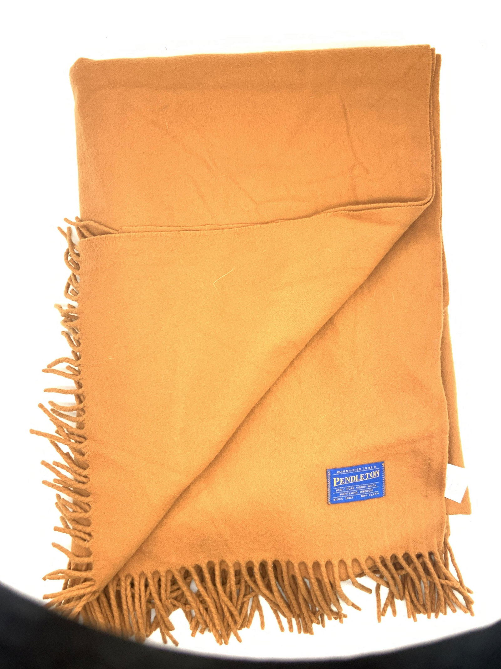 PENDLETON Rust Toned Wool Throw Blanket (1 of 6)