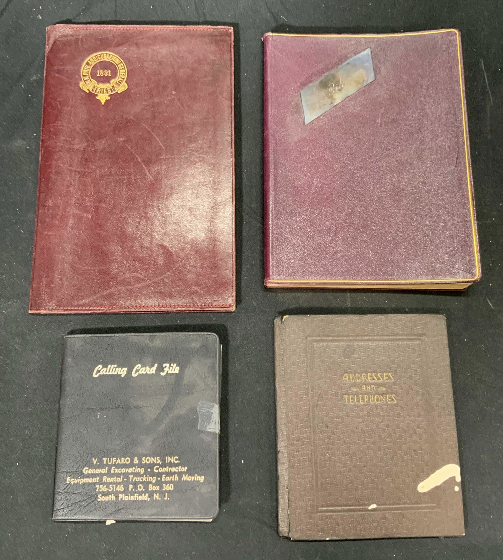 Lot 4 Vintage Address Book, Card File, Notebook (1 of 5)