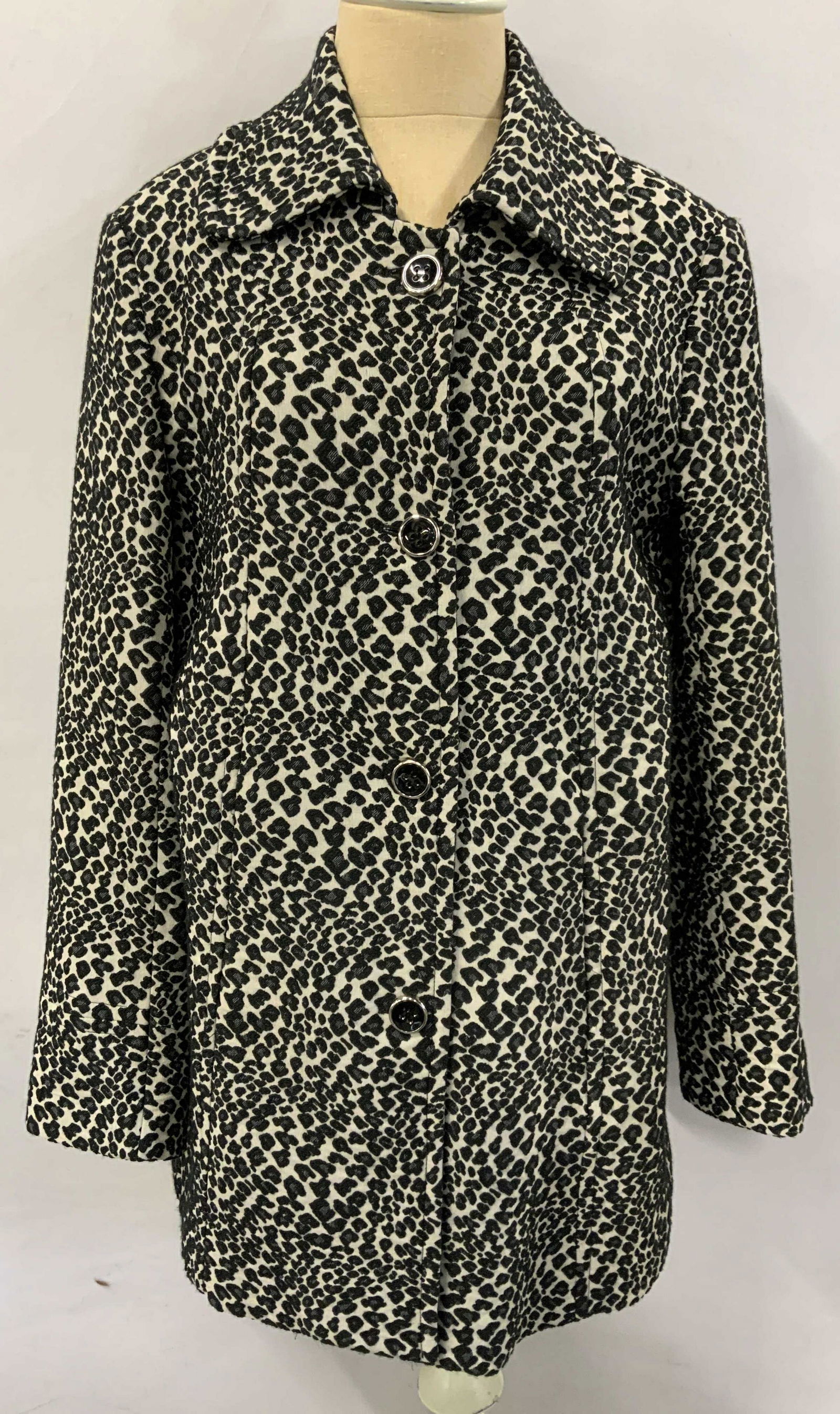 HUTCH Black & White Animal Print Coat (1 of 4)