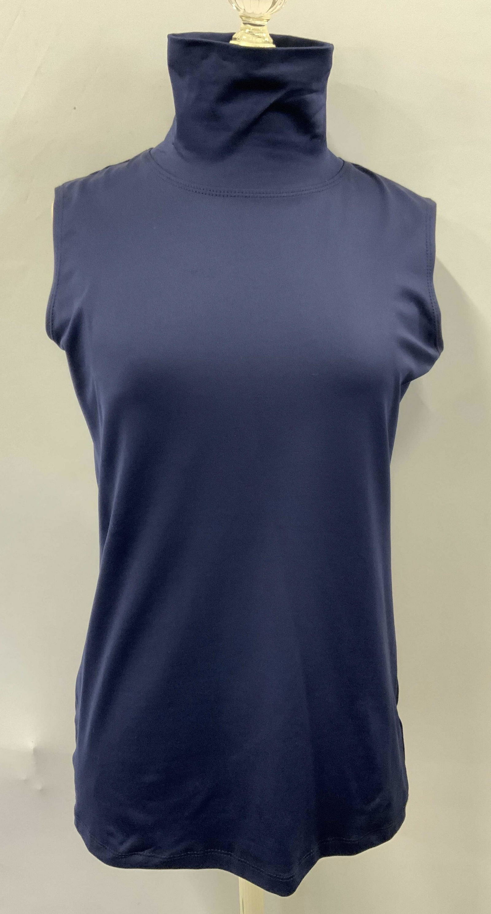 A NUE LIGNE Blue Sleeveless Stretch Turtleneck (1 of 4)