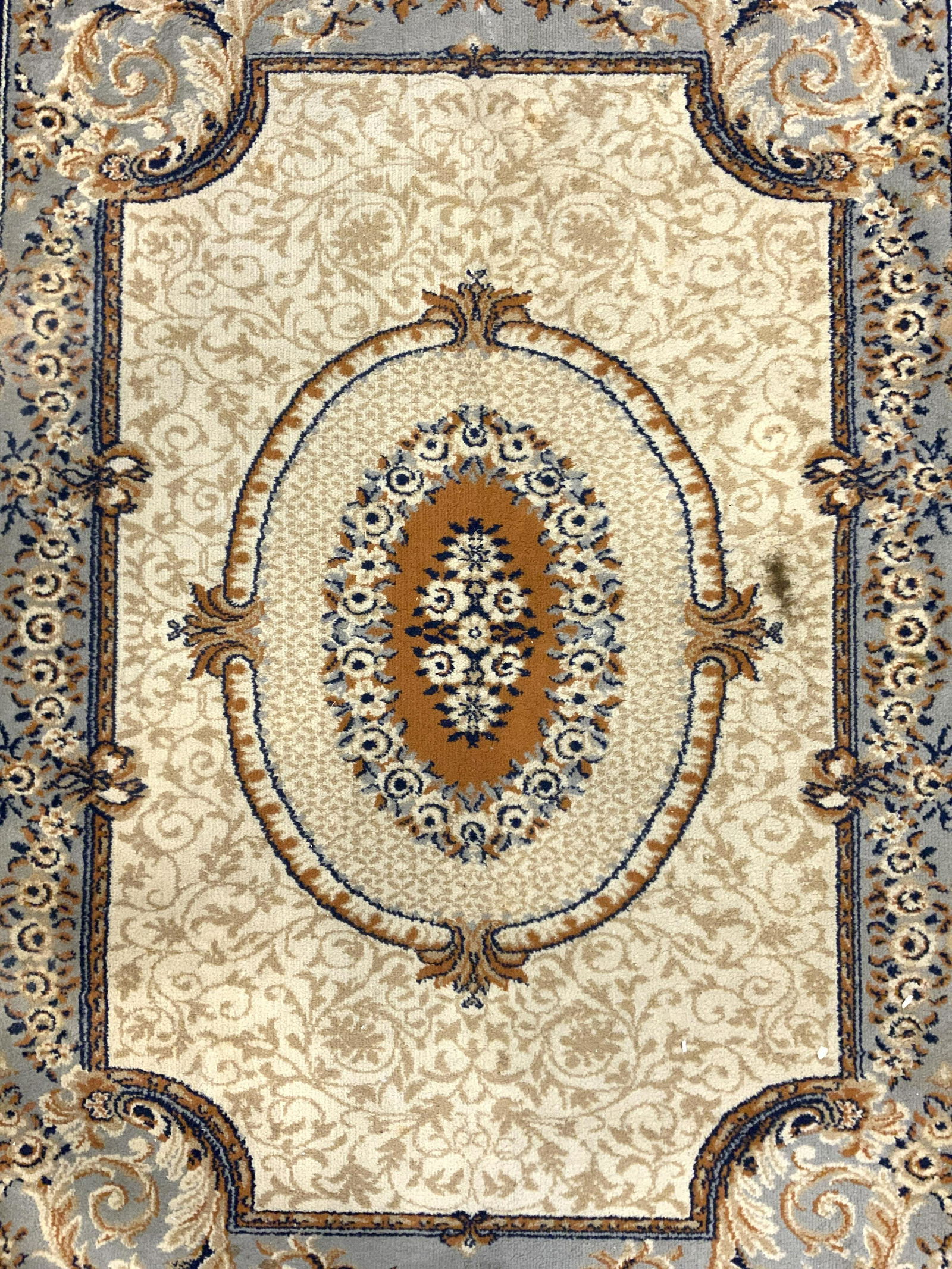 MURAL Vntg Oriental Area Rug W Fringes (1 of 10)