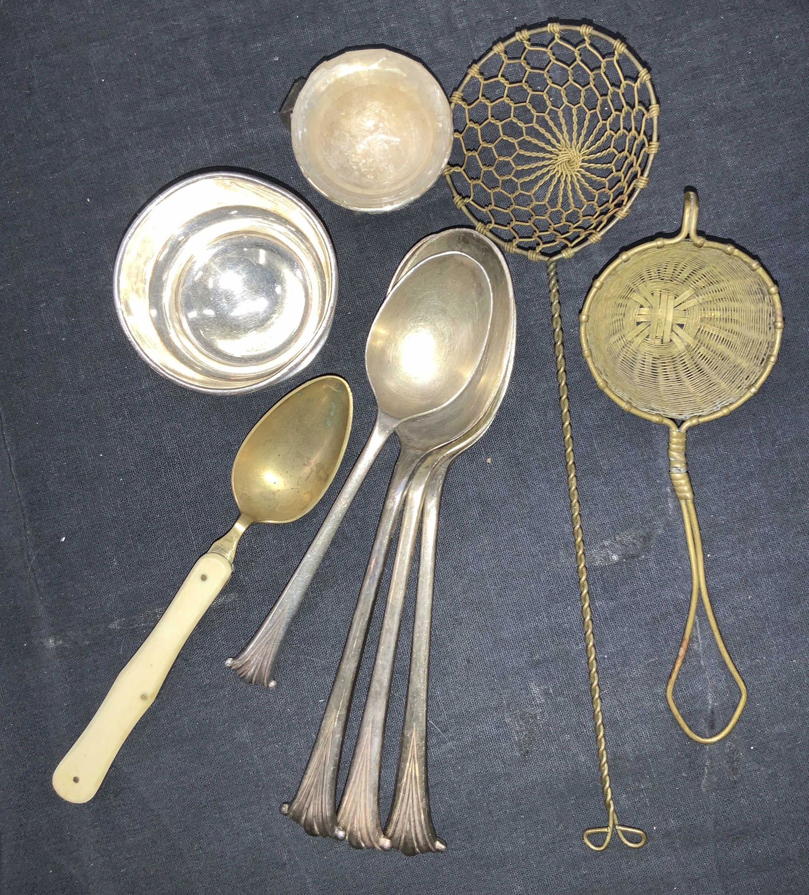 Group Lot 9 Brass & Silver Utensils & More (1 of 10)
