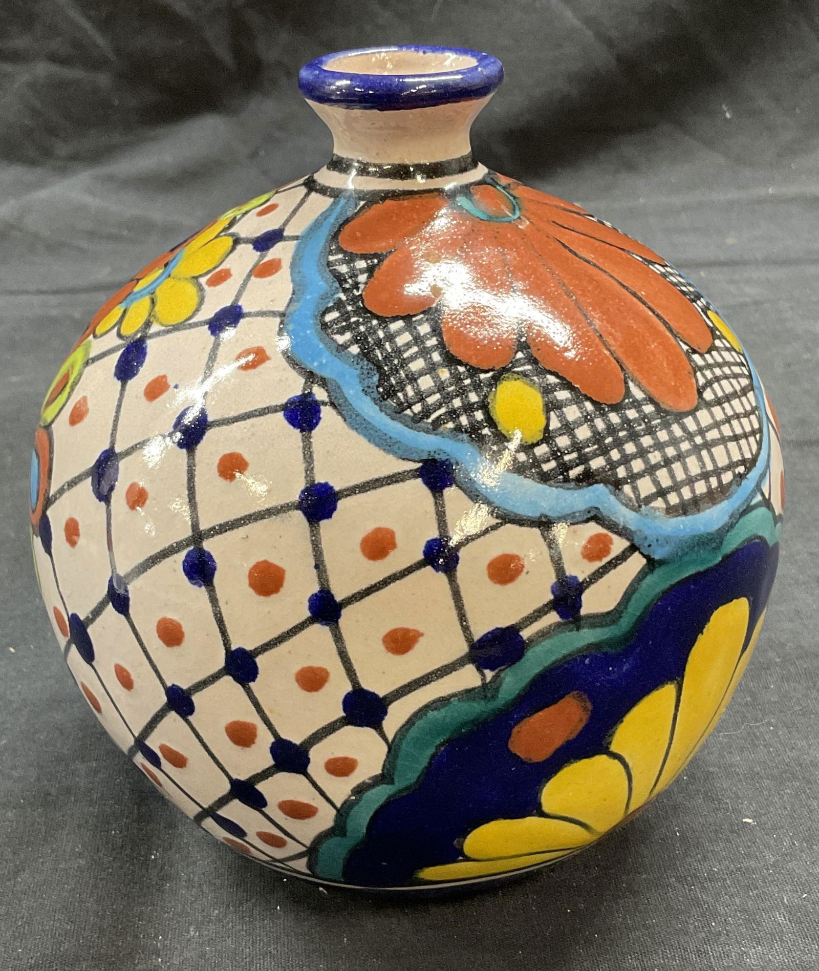 Alba Hand Painted Mexican Crafted Ceramic Vessel (1 of 5)