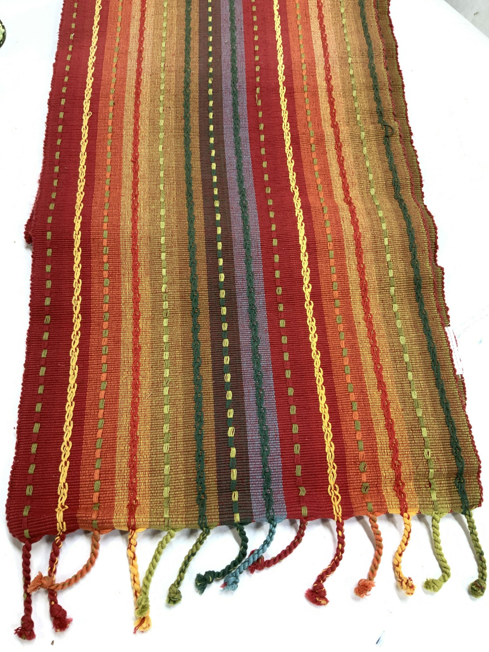 Multi color Woven Cotton Table Runner (1 of 4)