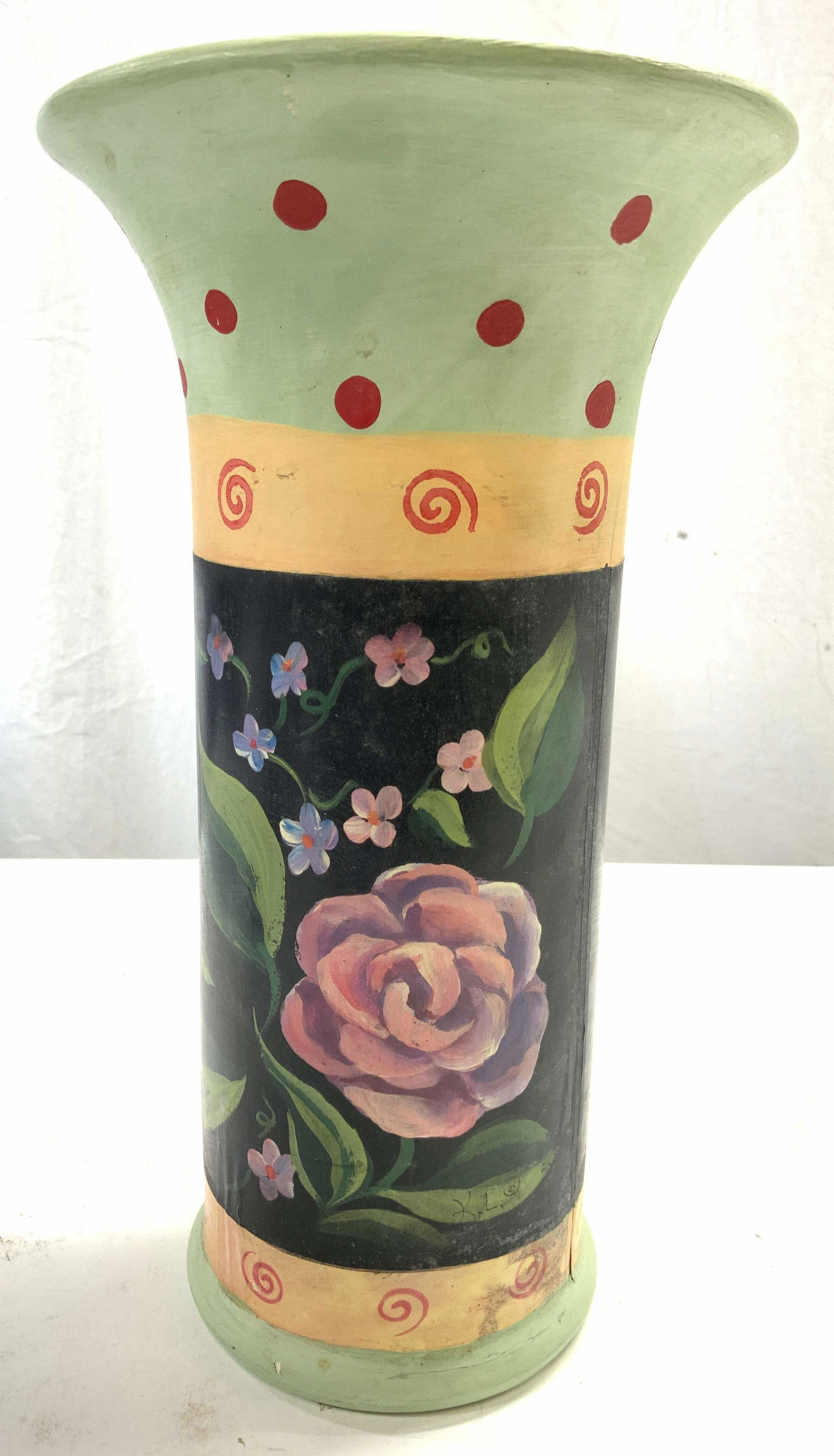 Hand Painted Plaster Composite Vessel (1 of 8)