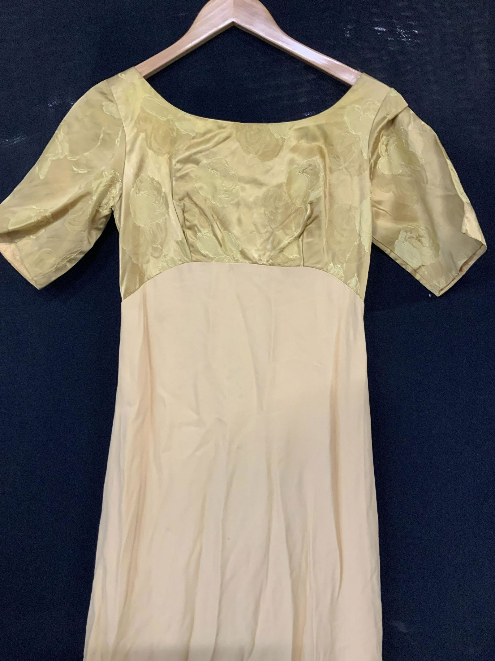 Vintage Handmade Maxi Dress with Bow, Panel Drape (1 of 9)