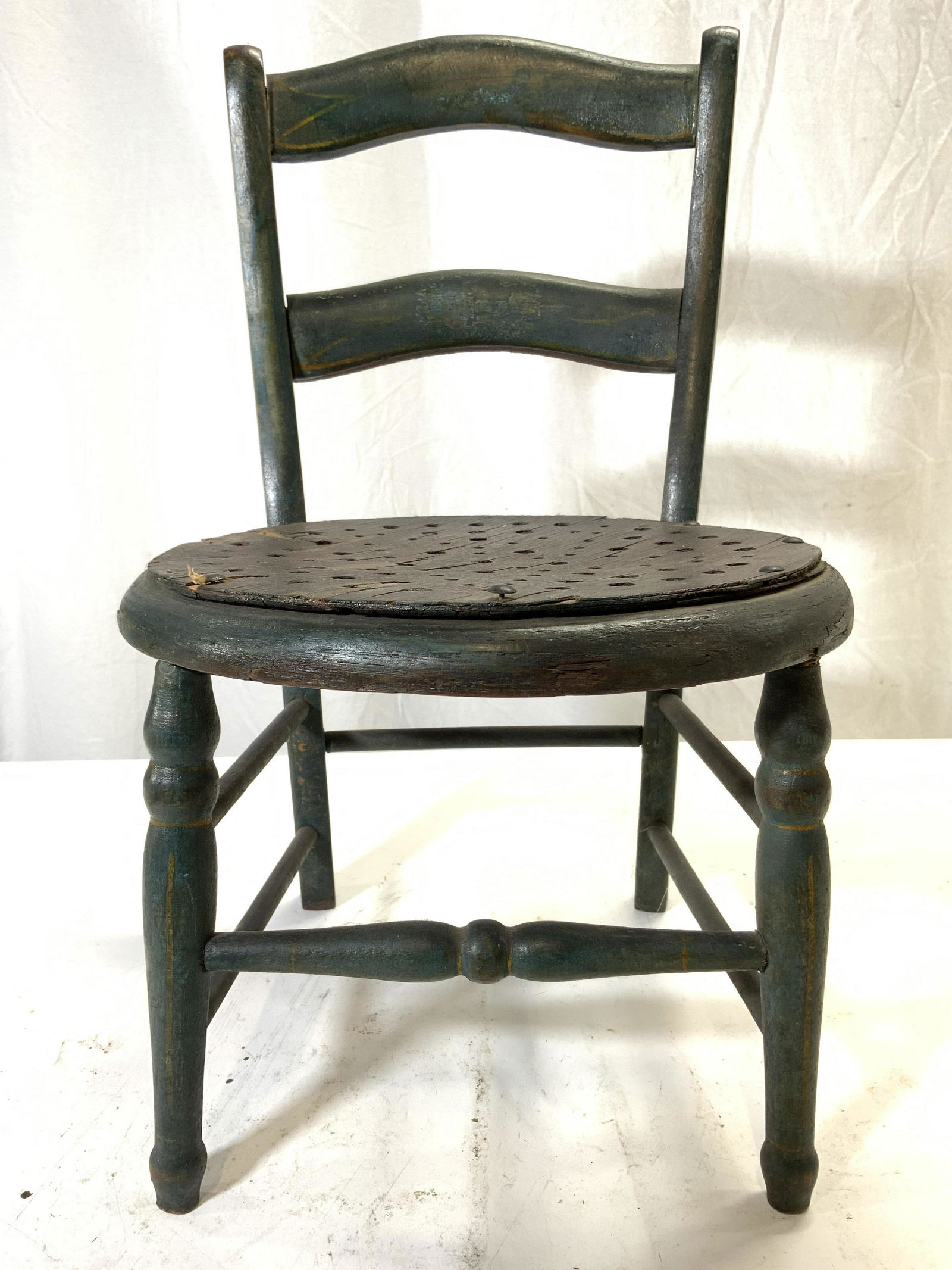 Vintage Wooden Childrens Ladderback Chair (1 of 8)
