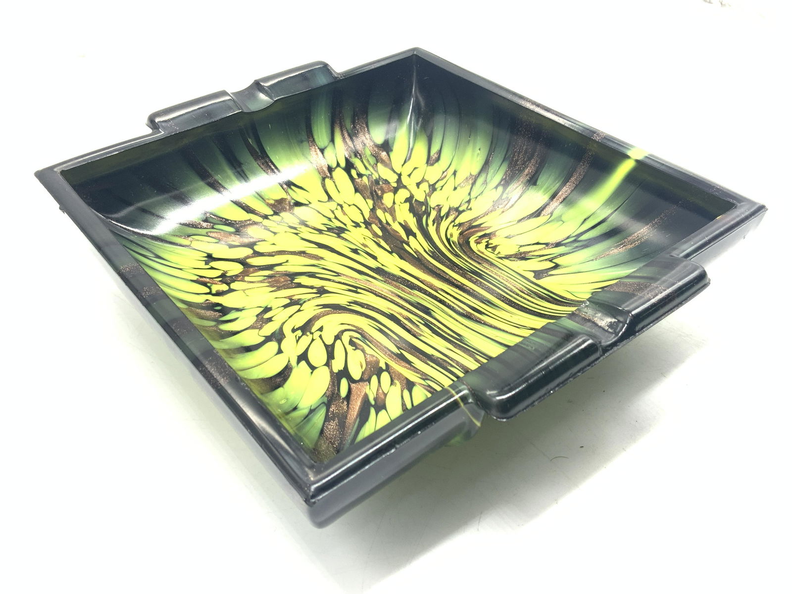 MURANO Italian Glass & Cooper Dish Italy