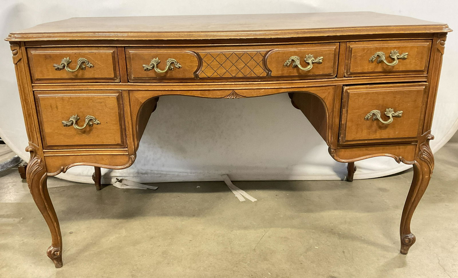 Whorl Footed, Queen Anne Style Writing Desk (1 of 13)