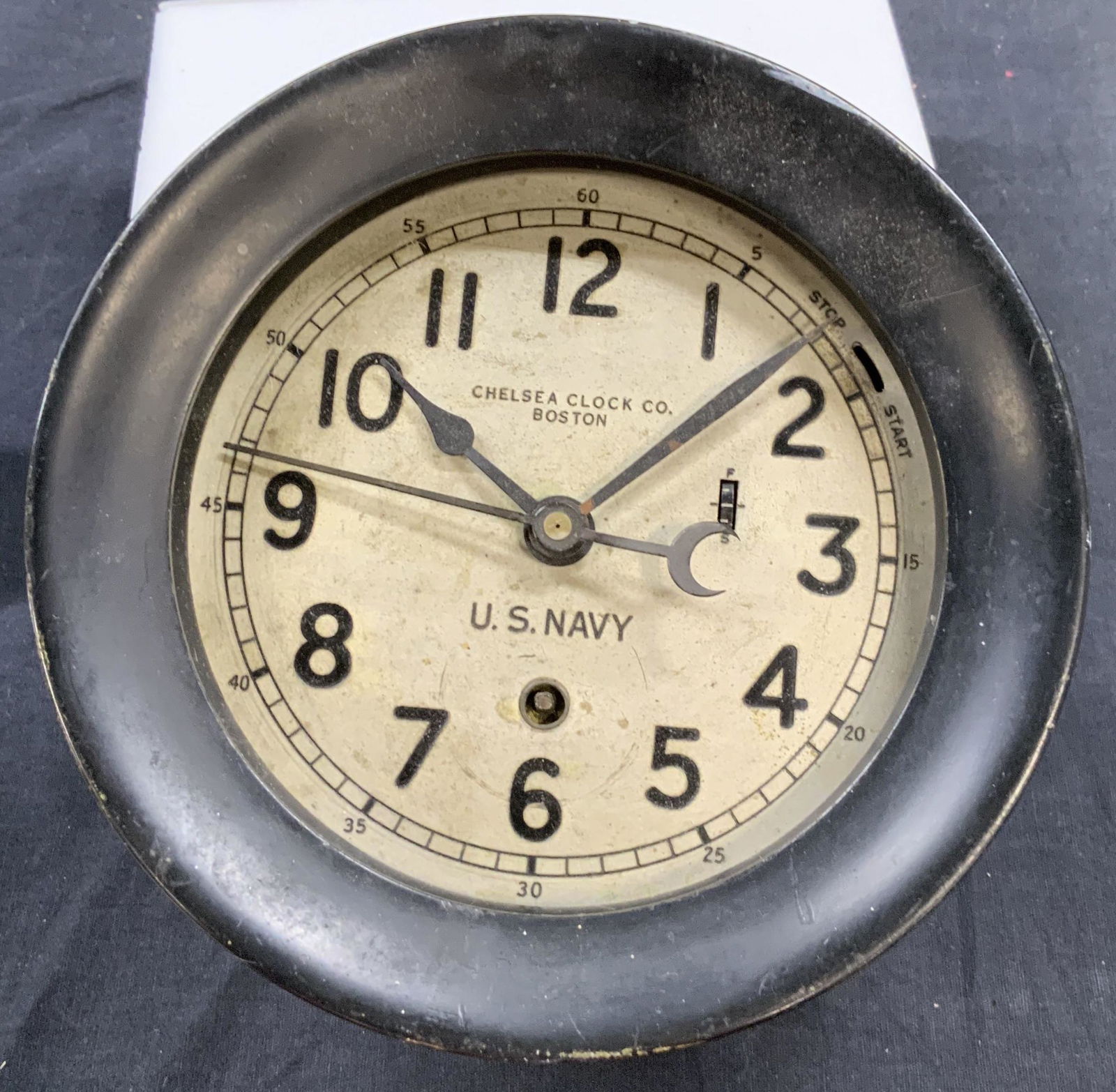 Antique Brass Chelsea Navy Ship Clock, Boston (1 of 5)