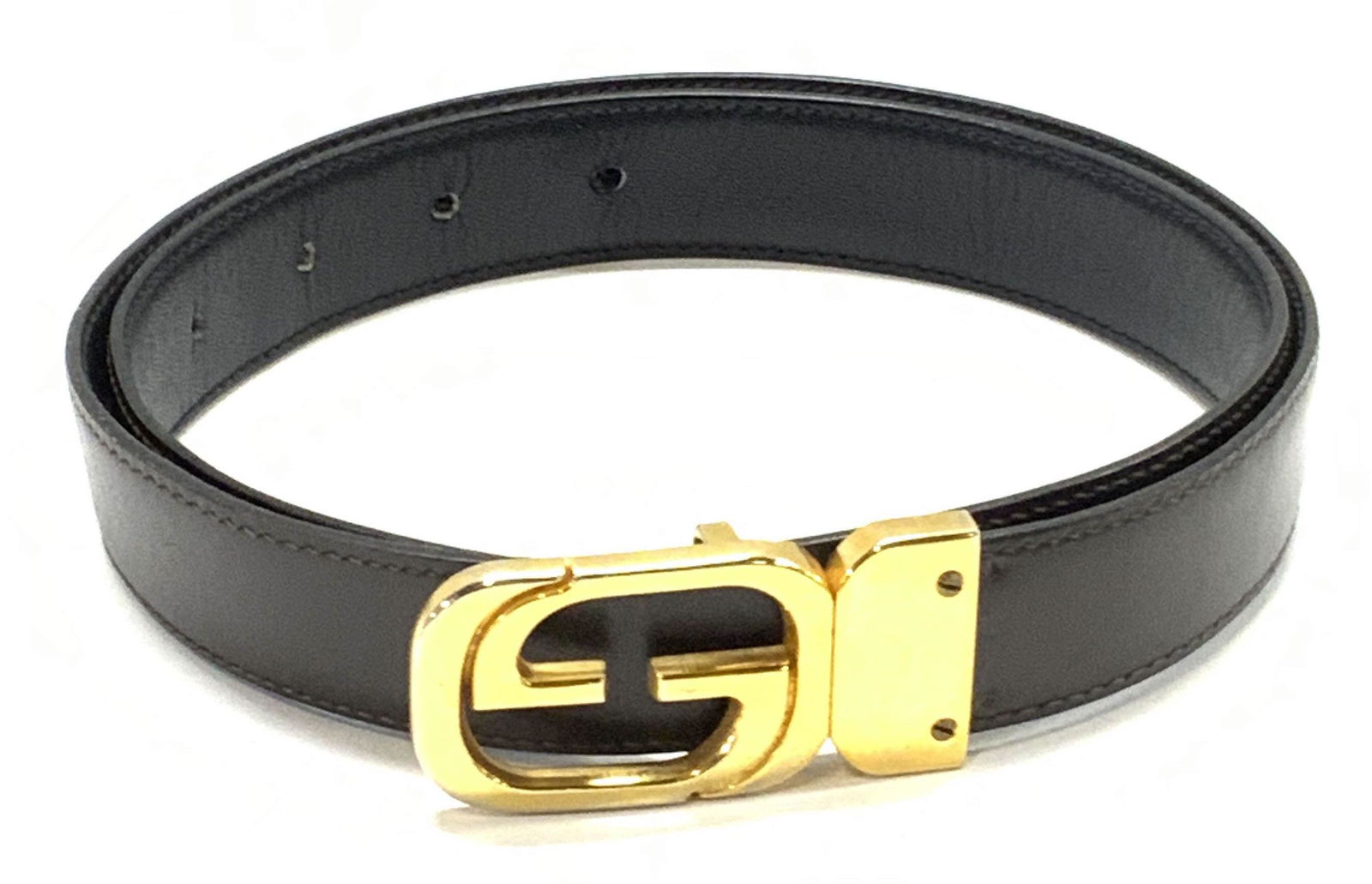 Vintage GUCCI Chocolate Brown Leather Belt (1 of 4)