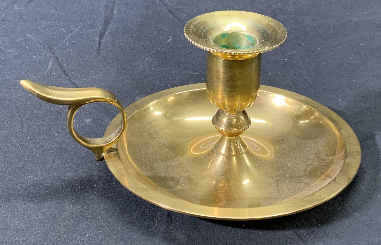 SKULTUNA Brass Candle Holder, Chamberstick (1 of 5)