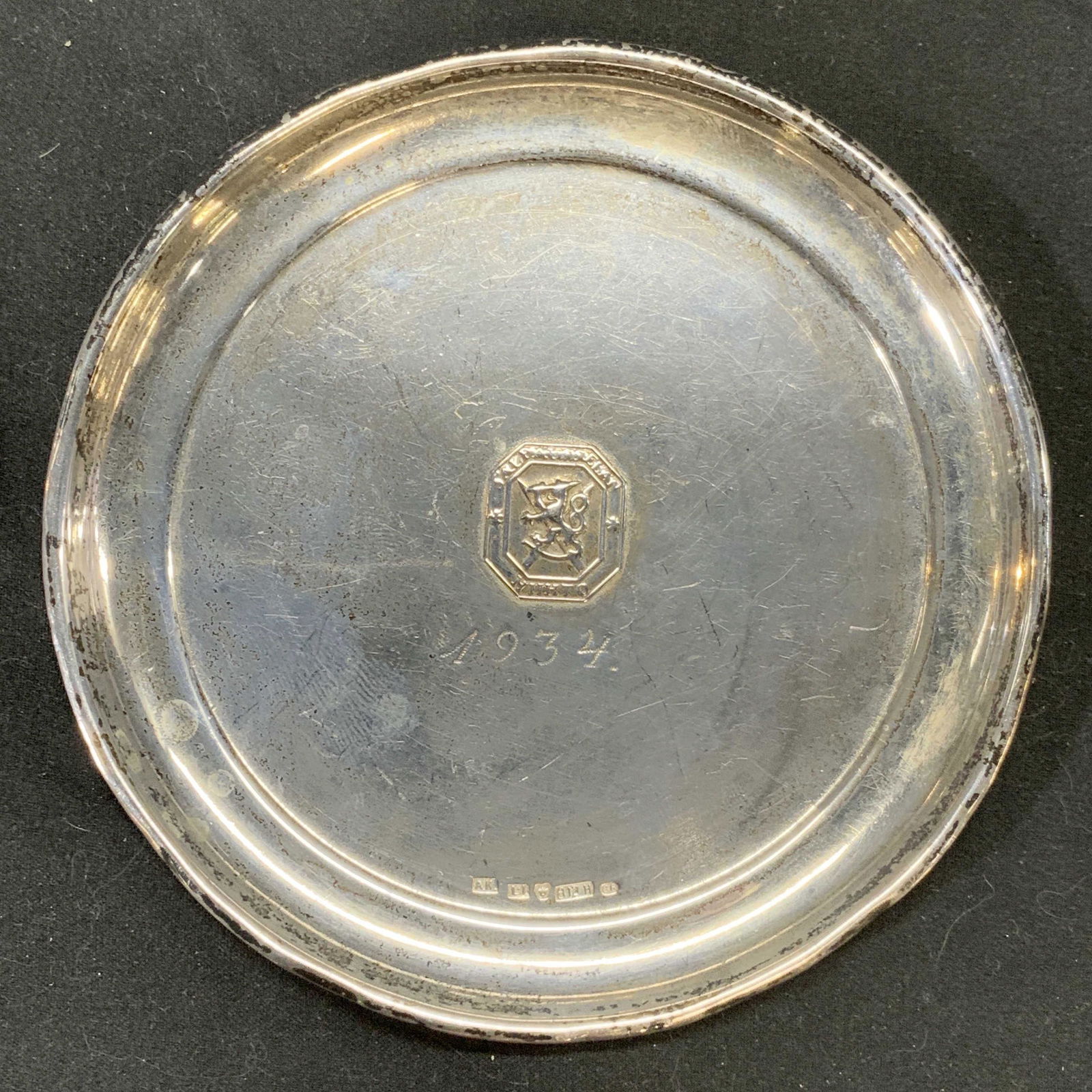 Vintage Hallmarked Round Sterling Silver Dish (1 of 4)
