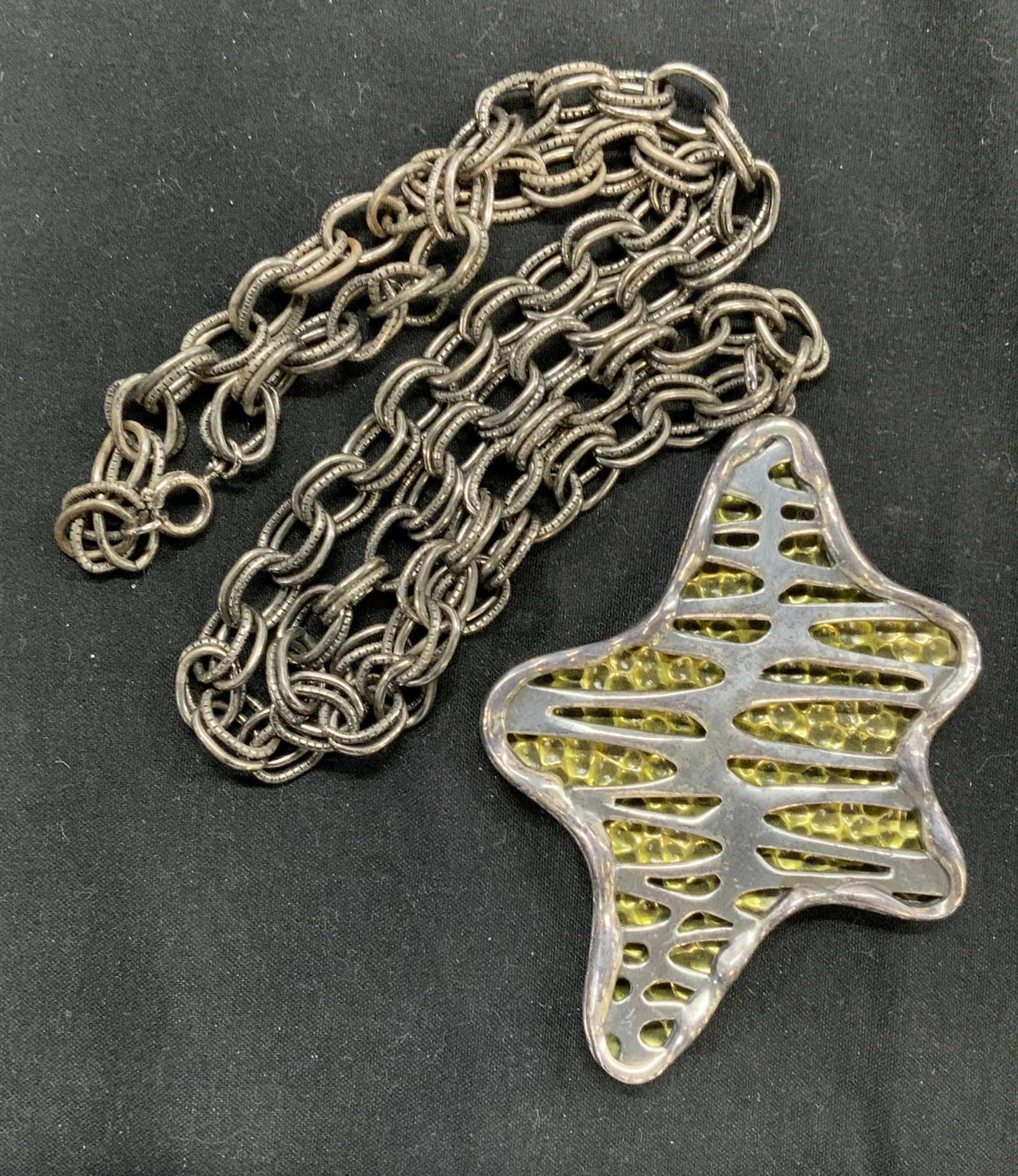 Vintage CORO Sterling Silver Star Pendant Necklace (1 of 5)