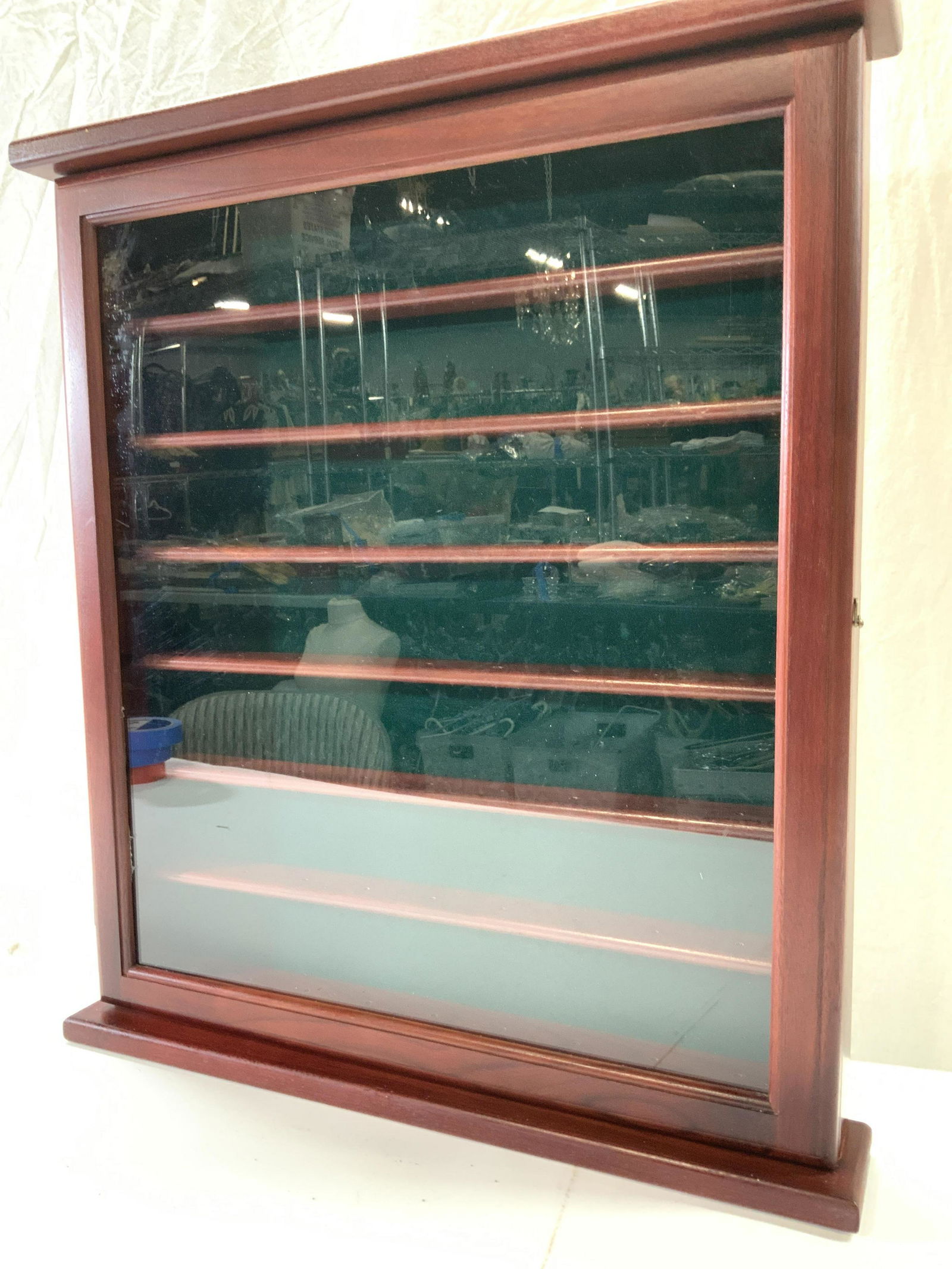 Cherry Wood Hanging Display Case (1 of 8)